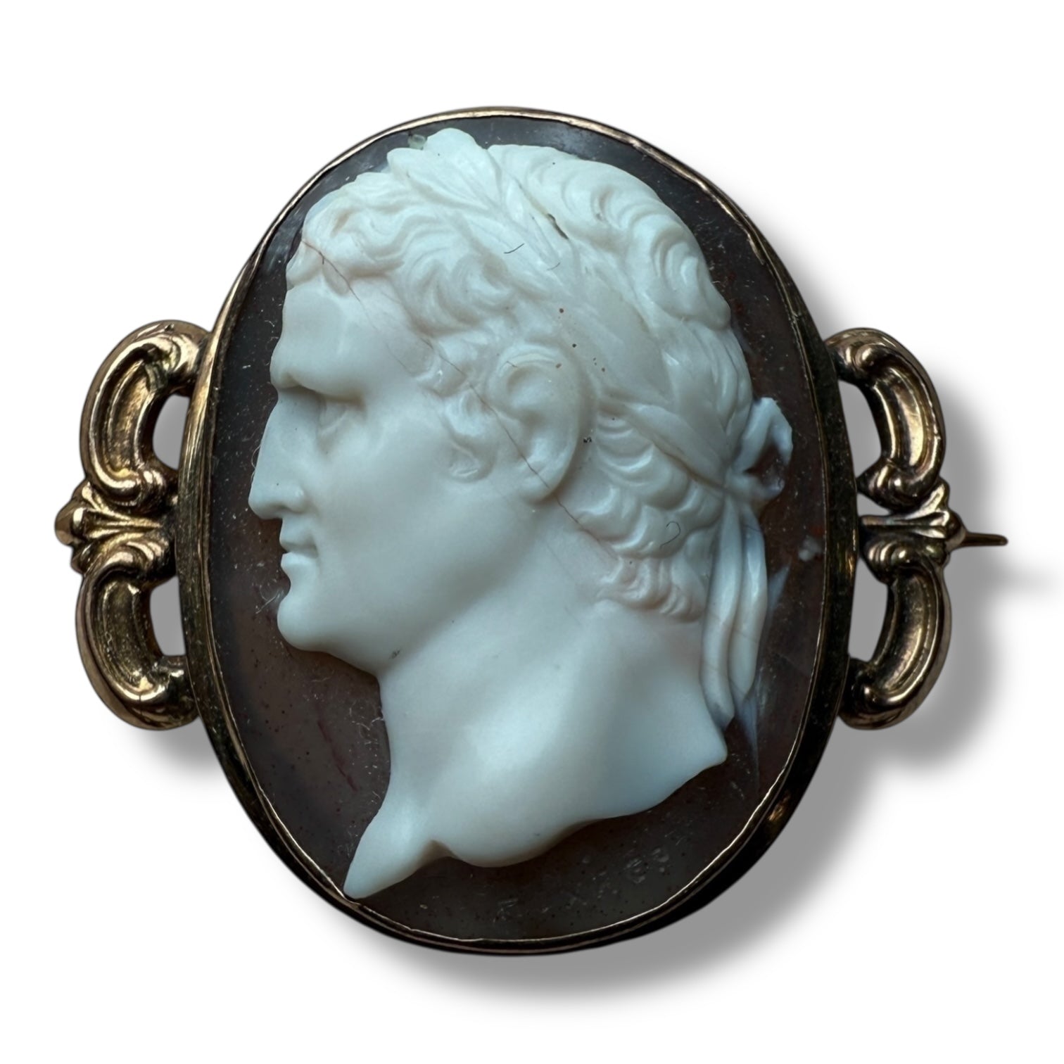 Gold-Mounted Cameo Brooch