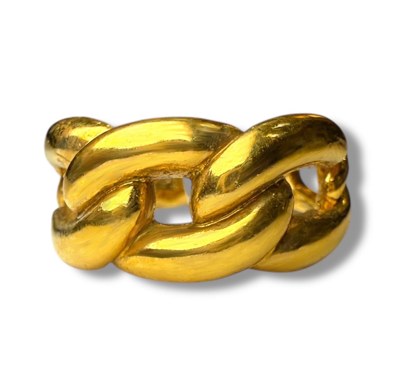 Silver gold ring
