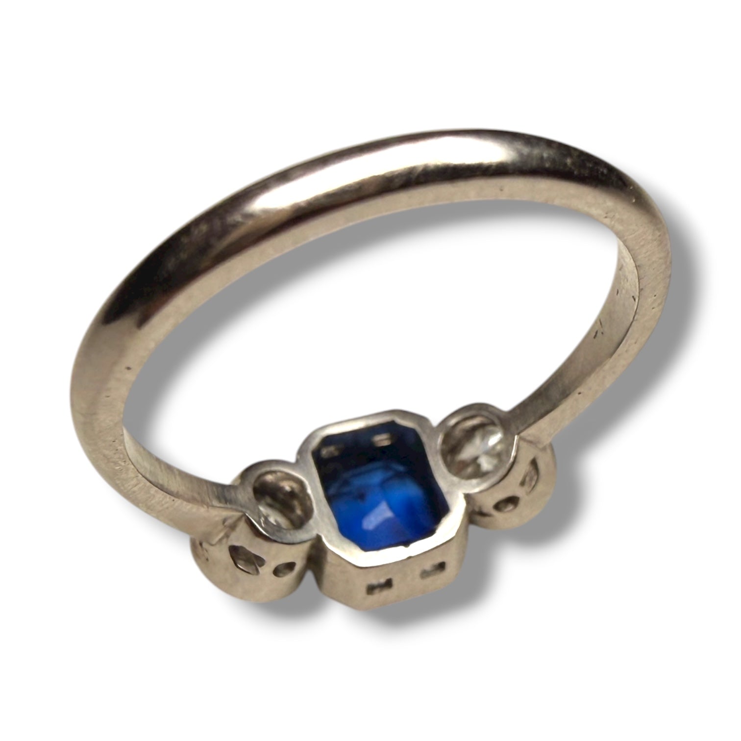 Art Deco Sapphire & Diamond Trilogy Ring