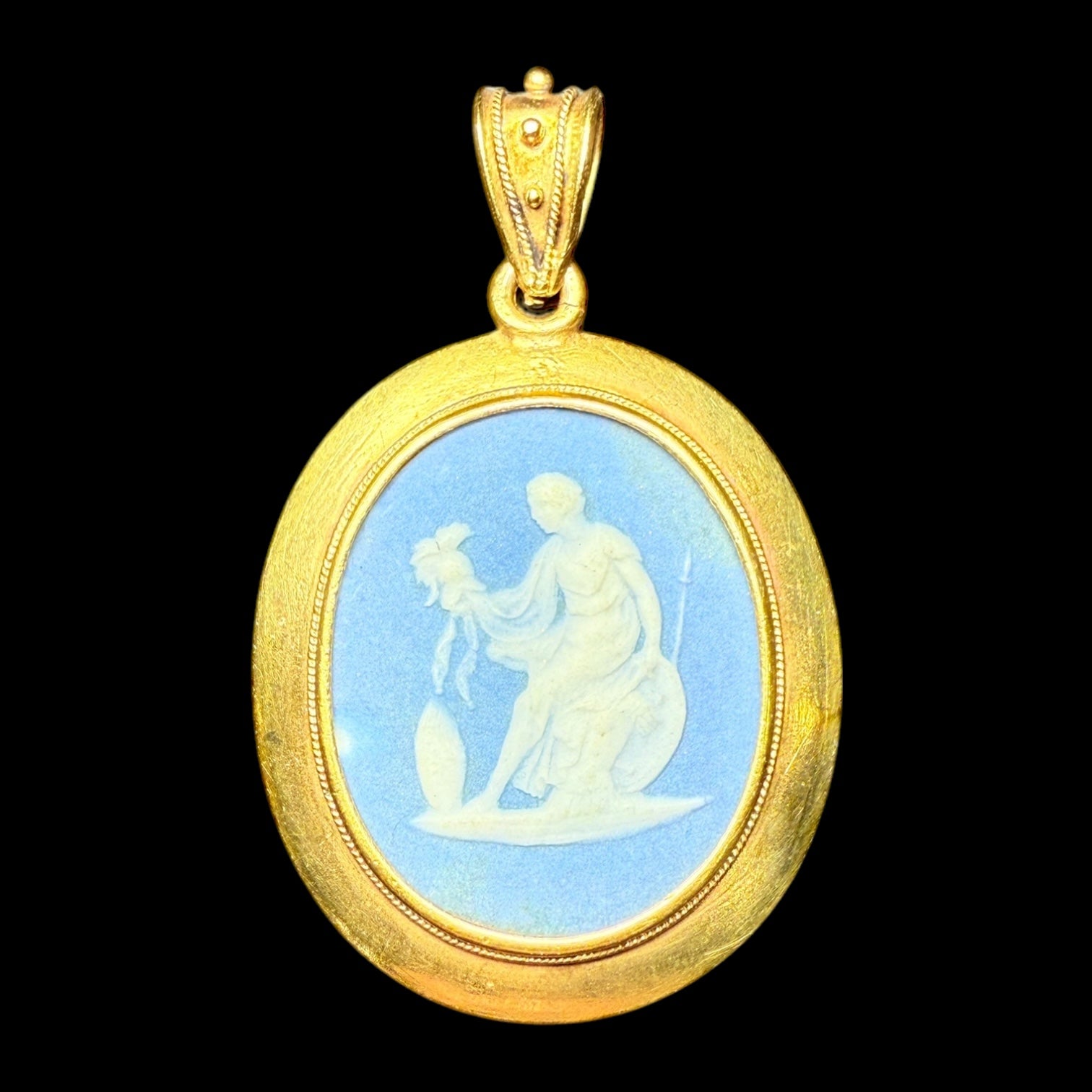 Double side gold pendant for women