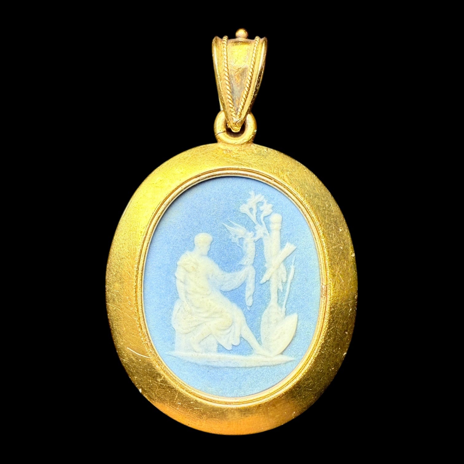 Double side gold pendant for women