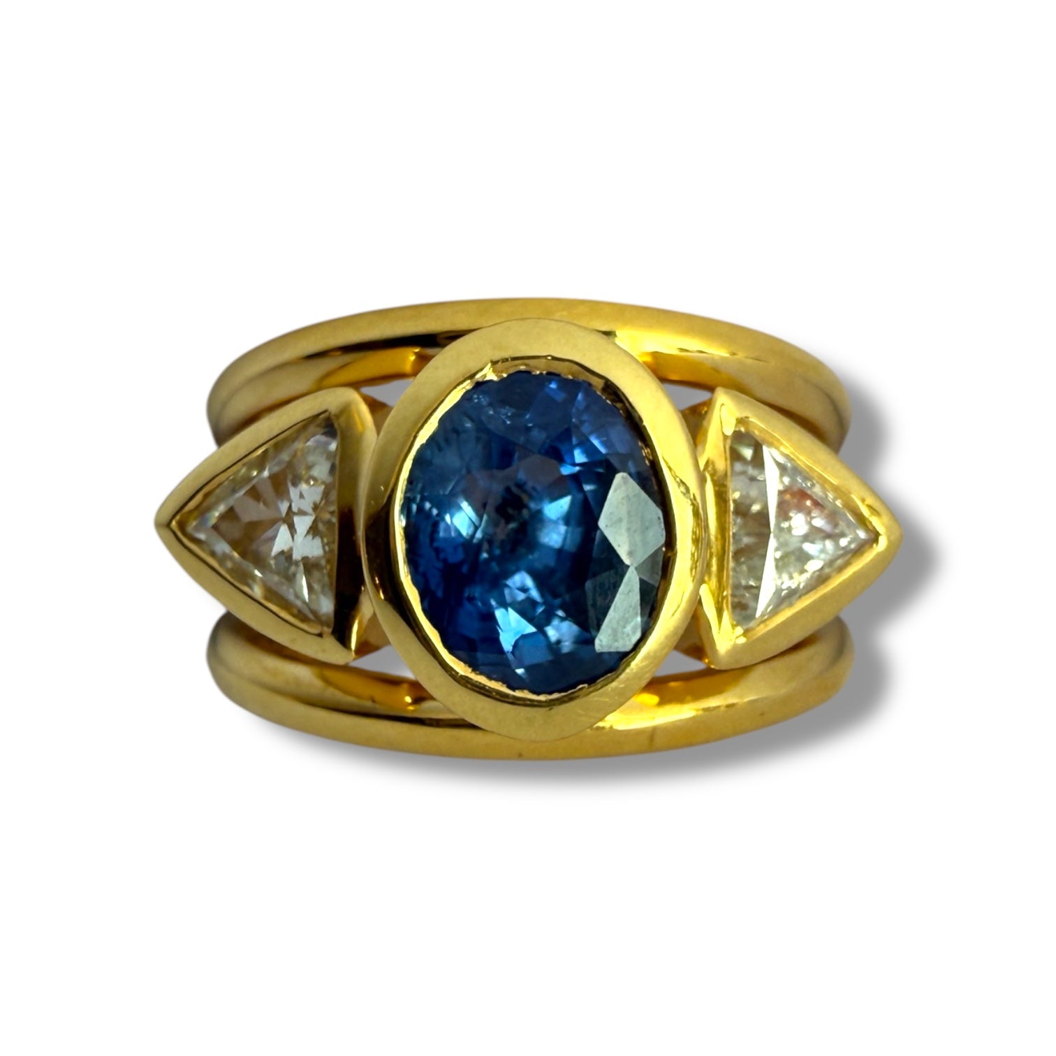 Sapphire diamond ring for wmen