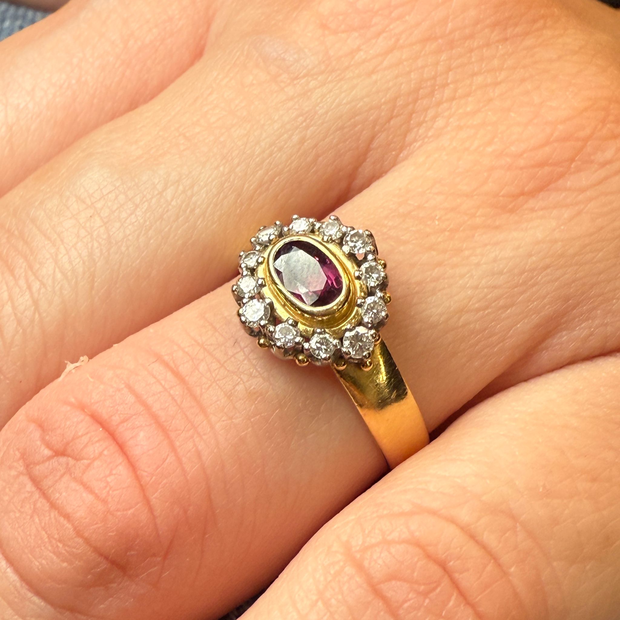 Ruby and diamond ring