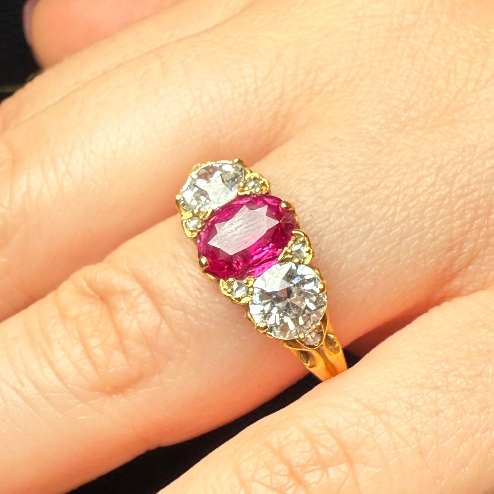 Ruby and diamond ring