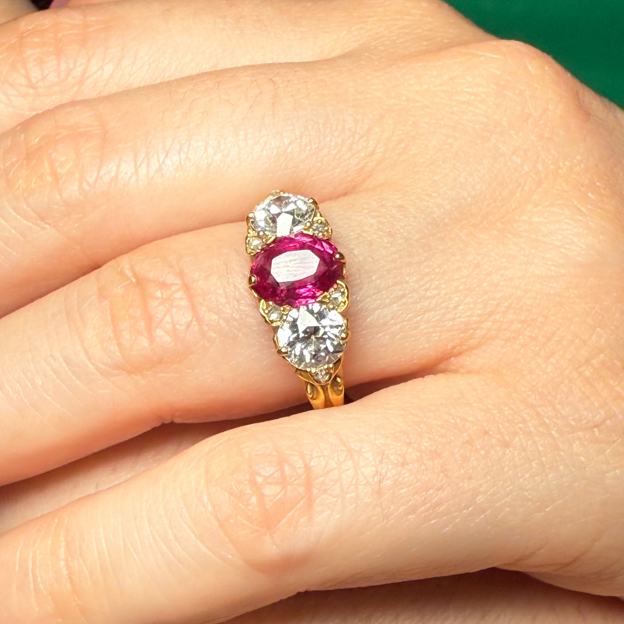 Ruby and diamond ring