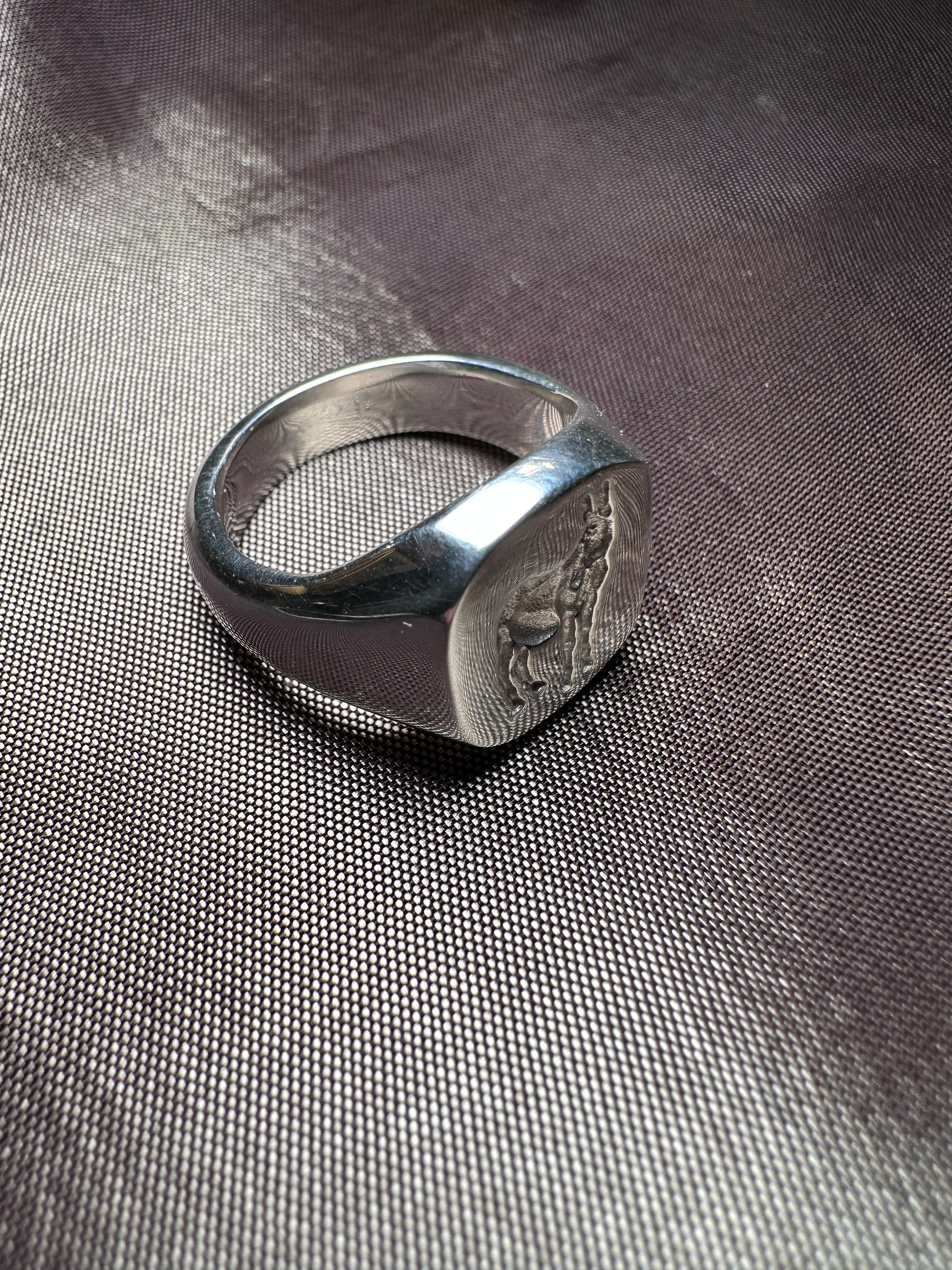 Donkey silver signet ring