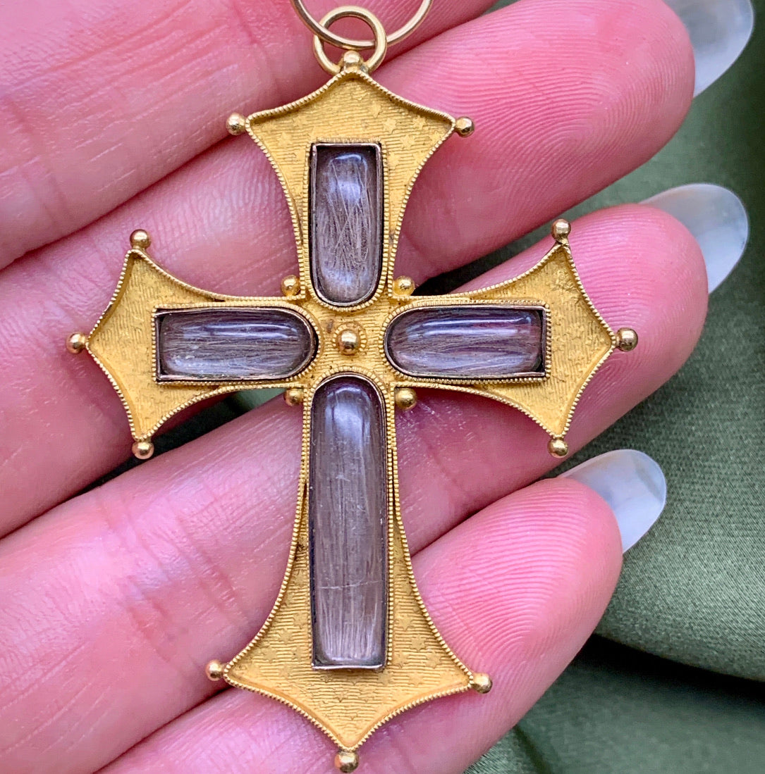Antique Gold Cross Pendant