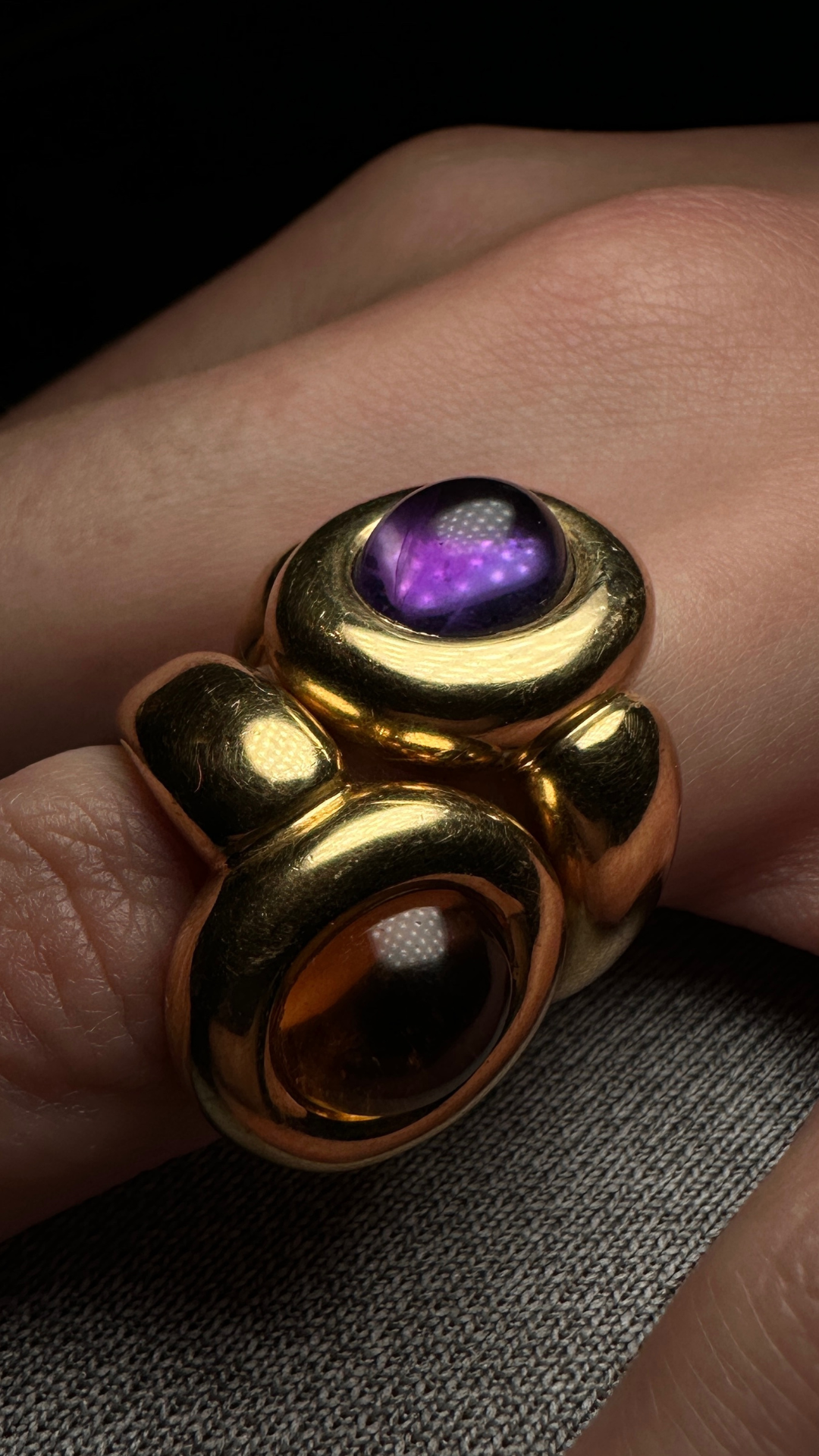 Amethyst gold ring