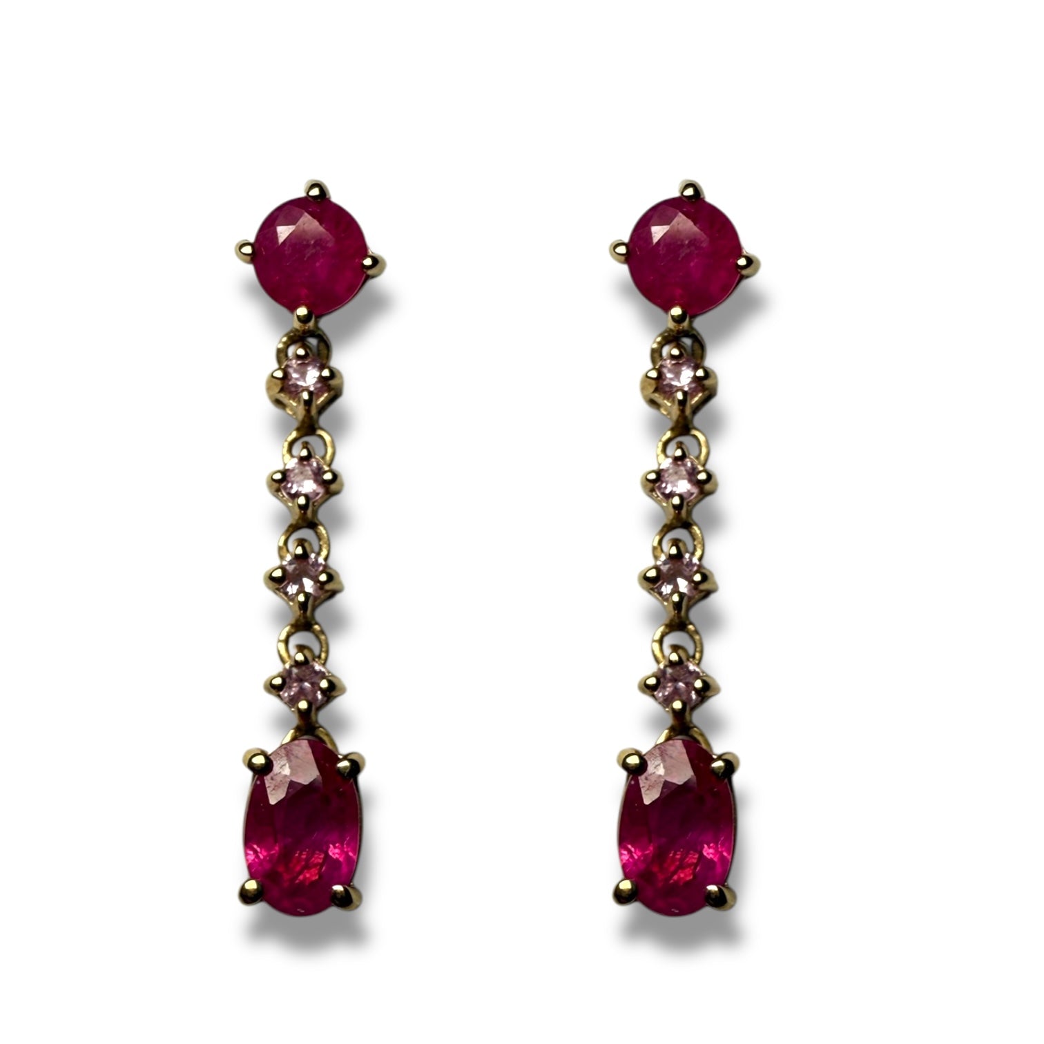 9k gold ruby earring