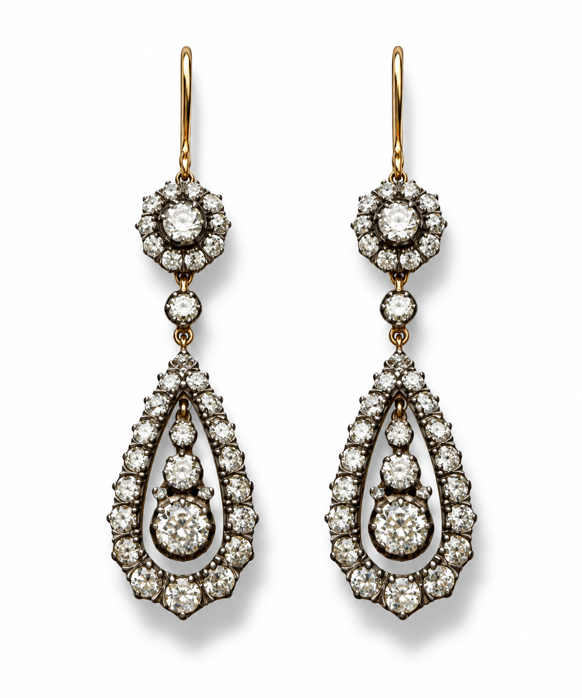 Diamonds drop earring