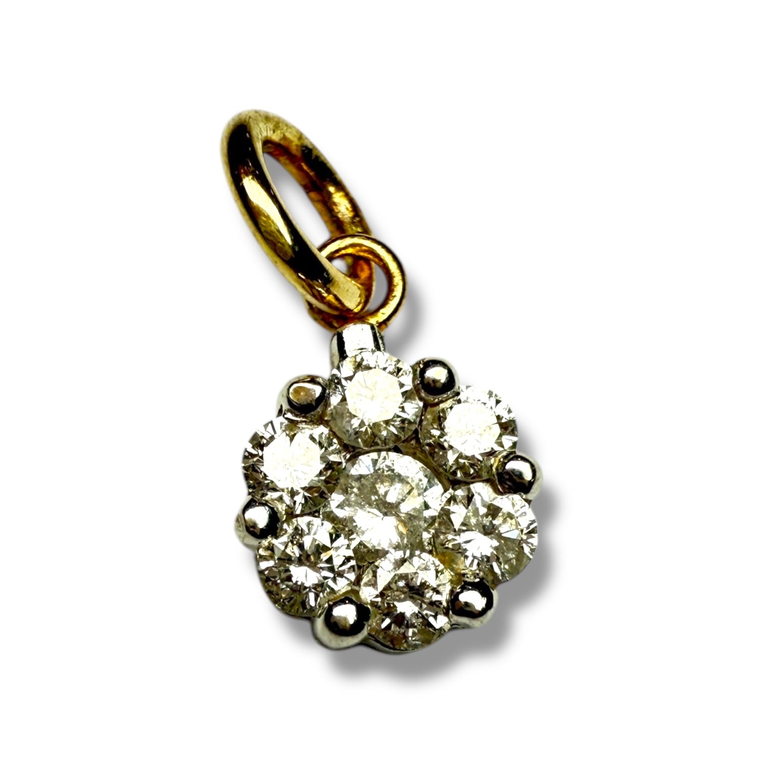 9k gold diamond pendant