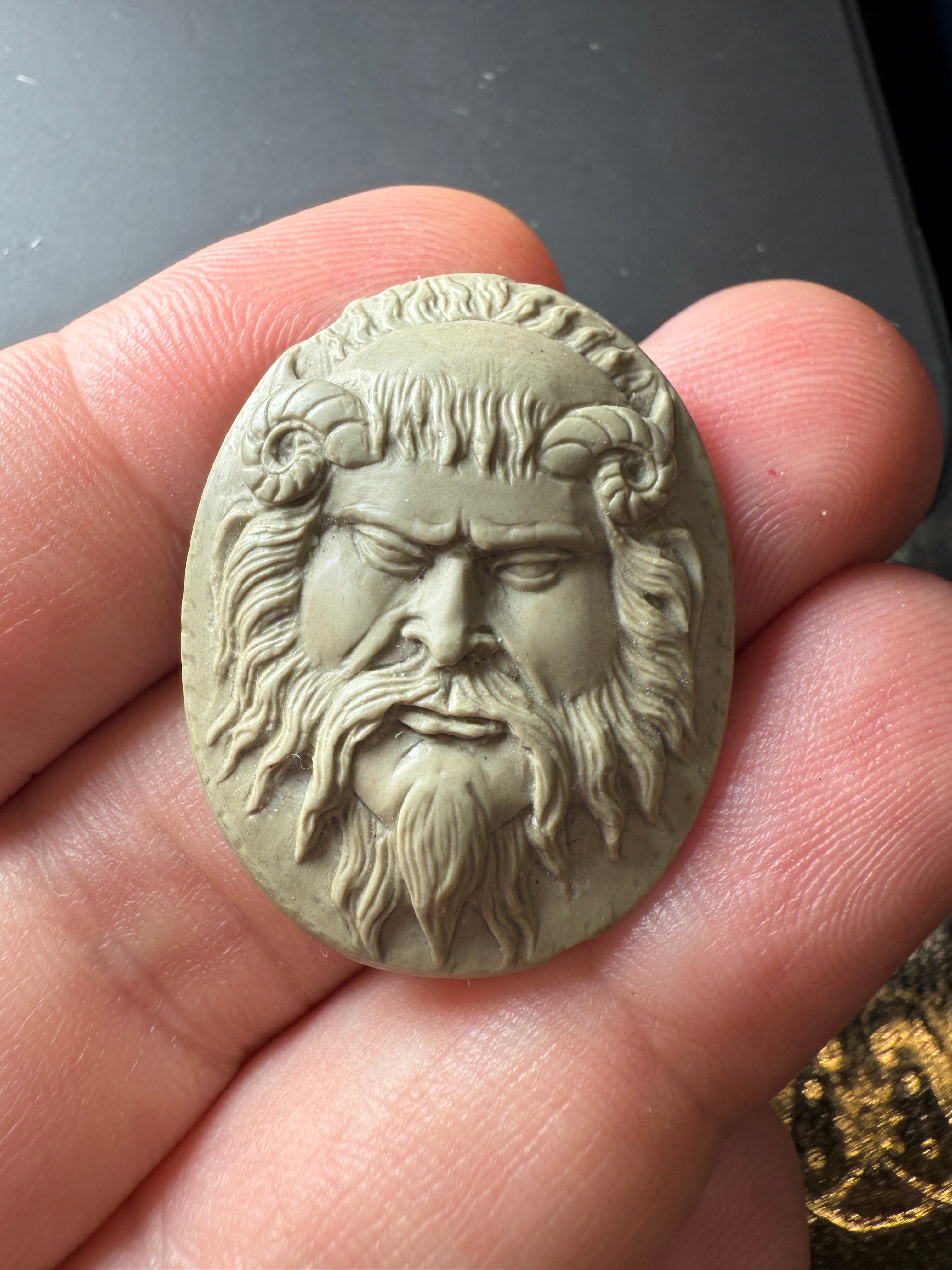 Antique Lava Stone Cameo