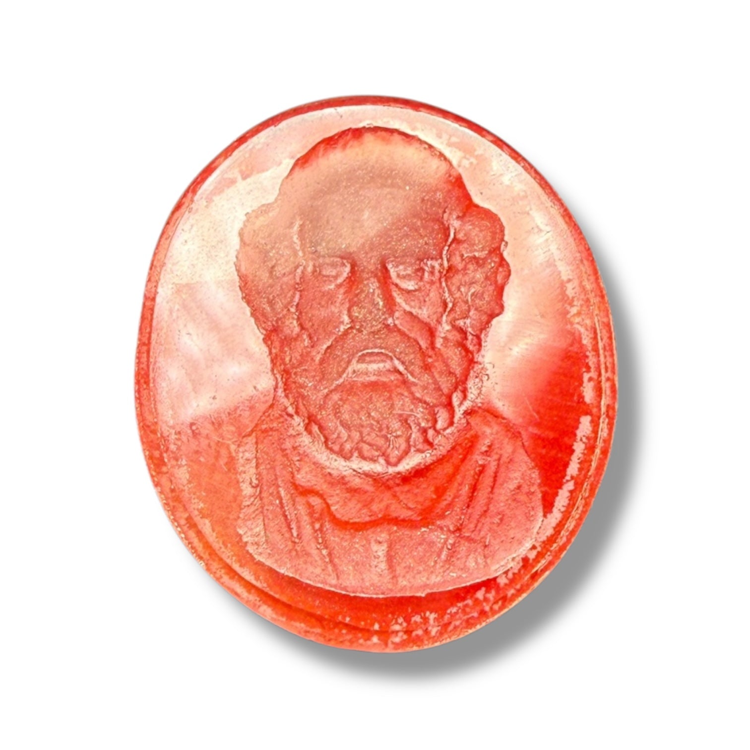 Antique-Style Red Glass Intaglio