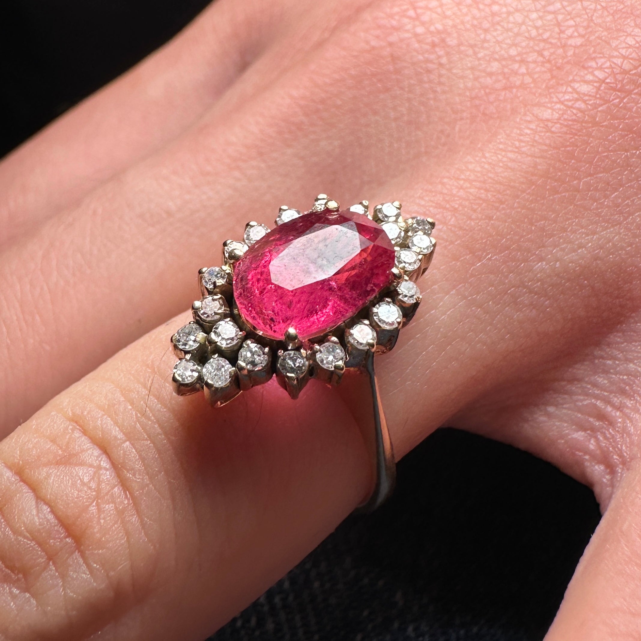 Tourmaline and Diamond Ring