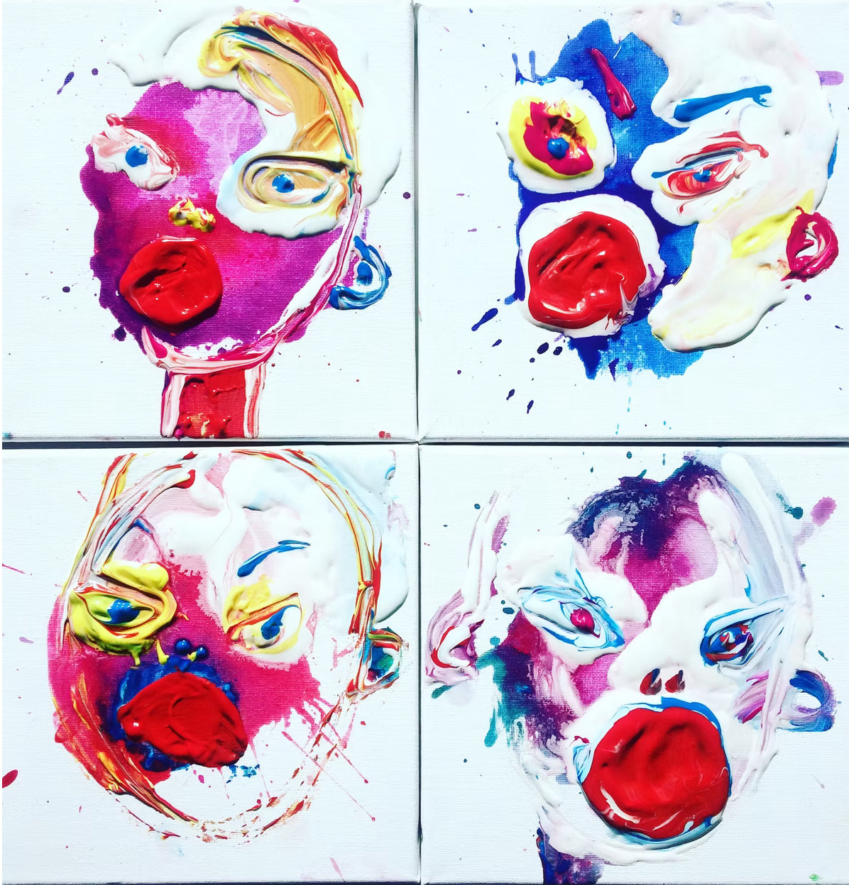 Tinki Winki, Dipsy, La La, Po (four pieces ) by Carmen Alice art