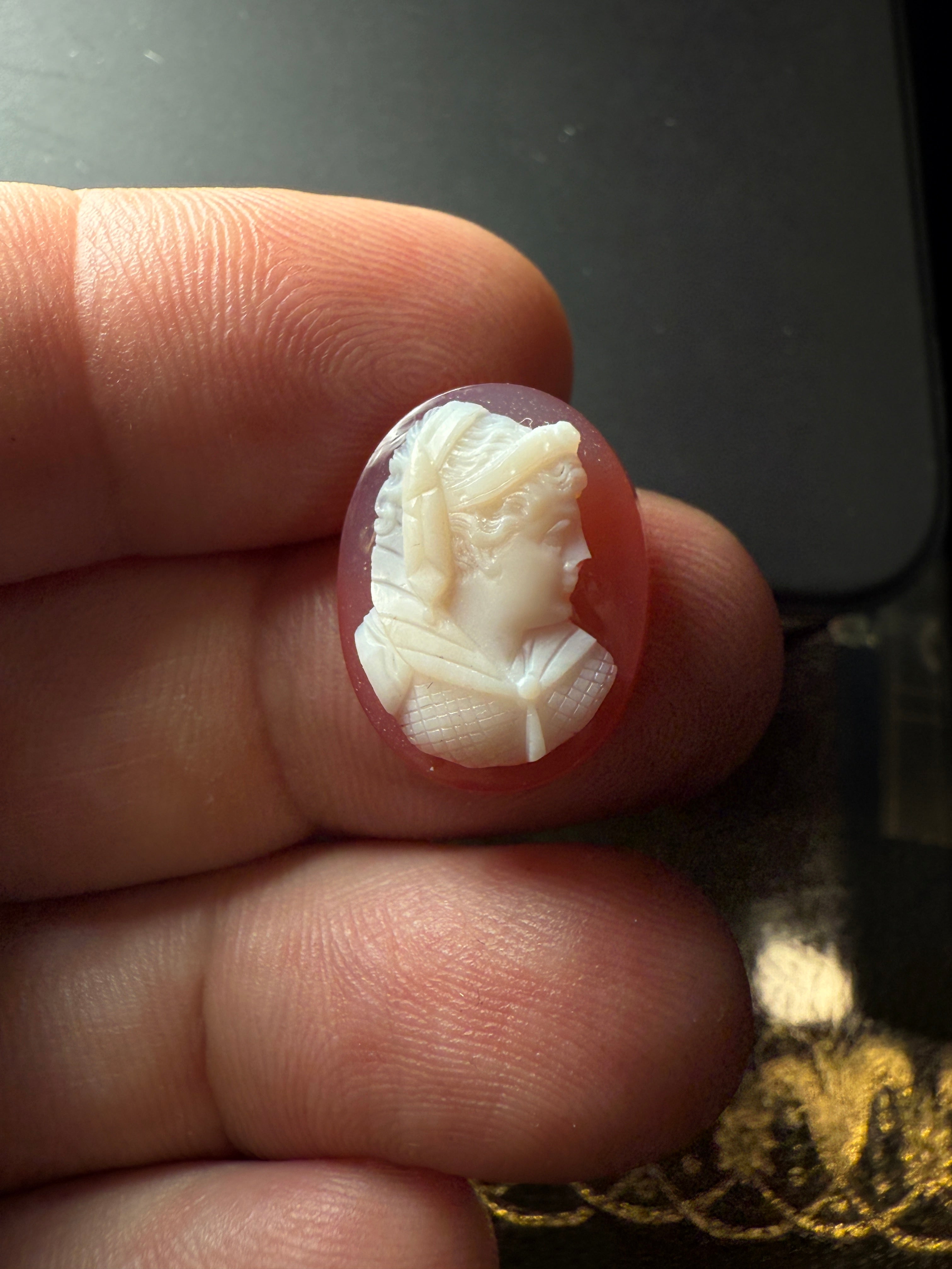 Antique Banded Stone Cameo 