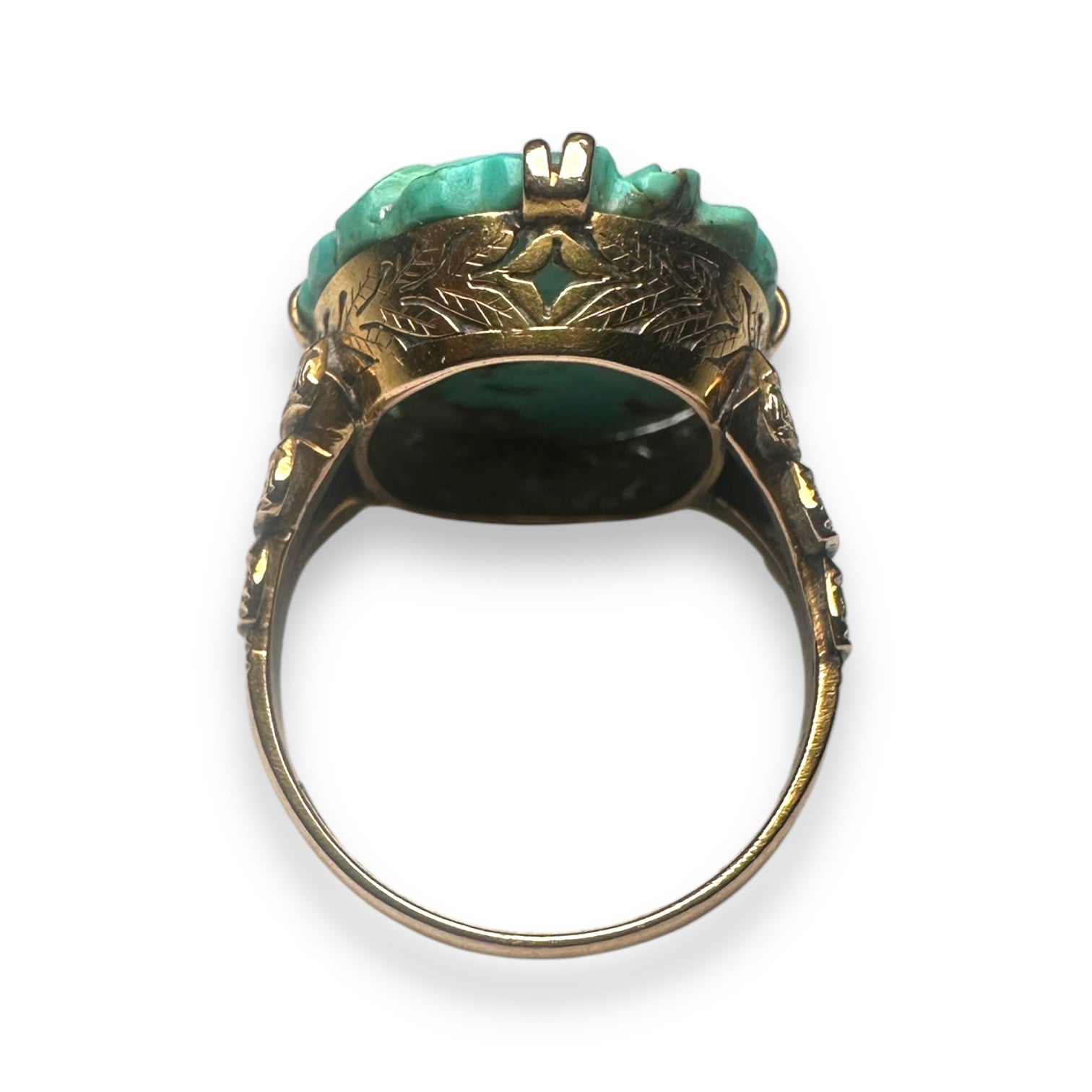Turquoise gold ring