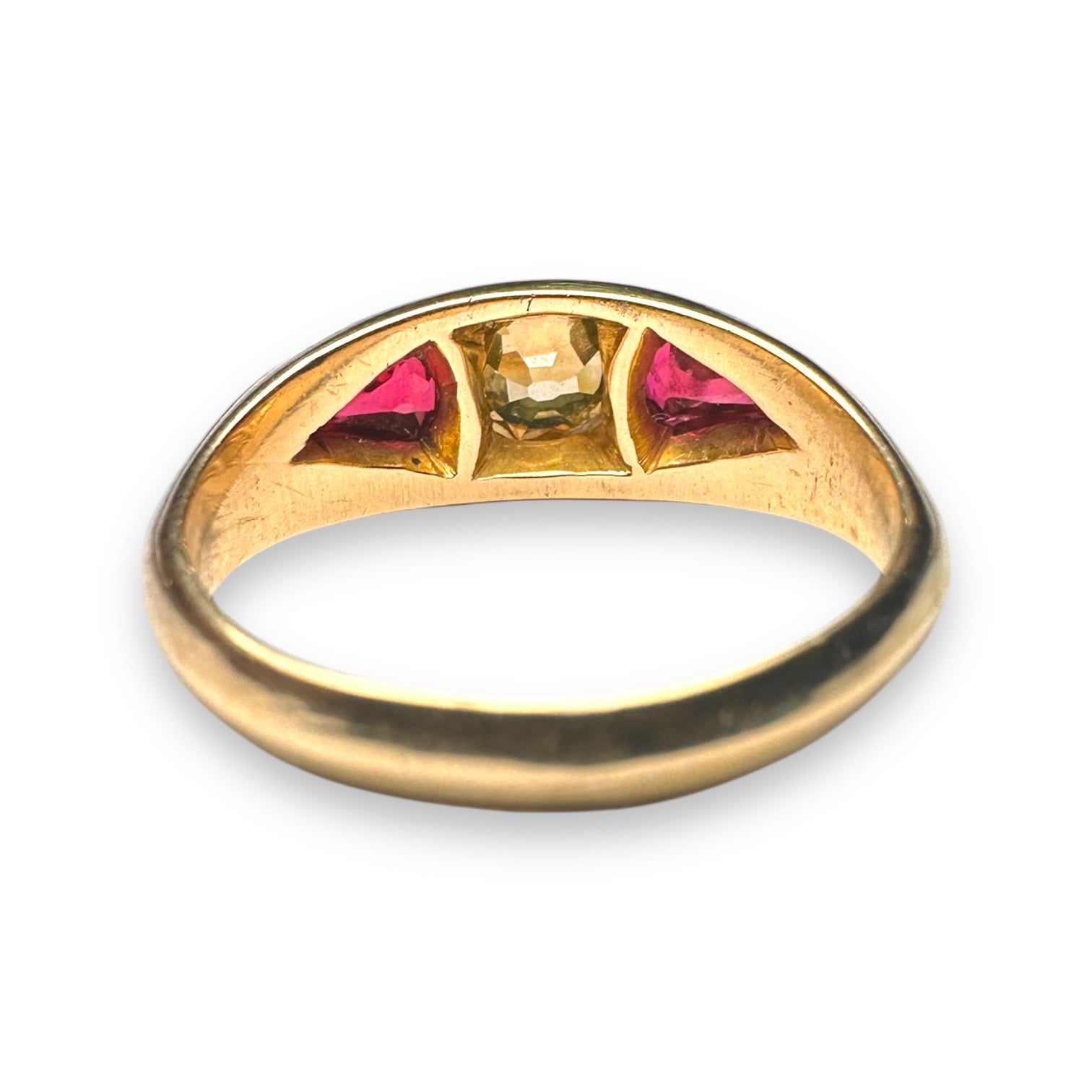 Yellow diamond gold engagement ring