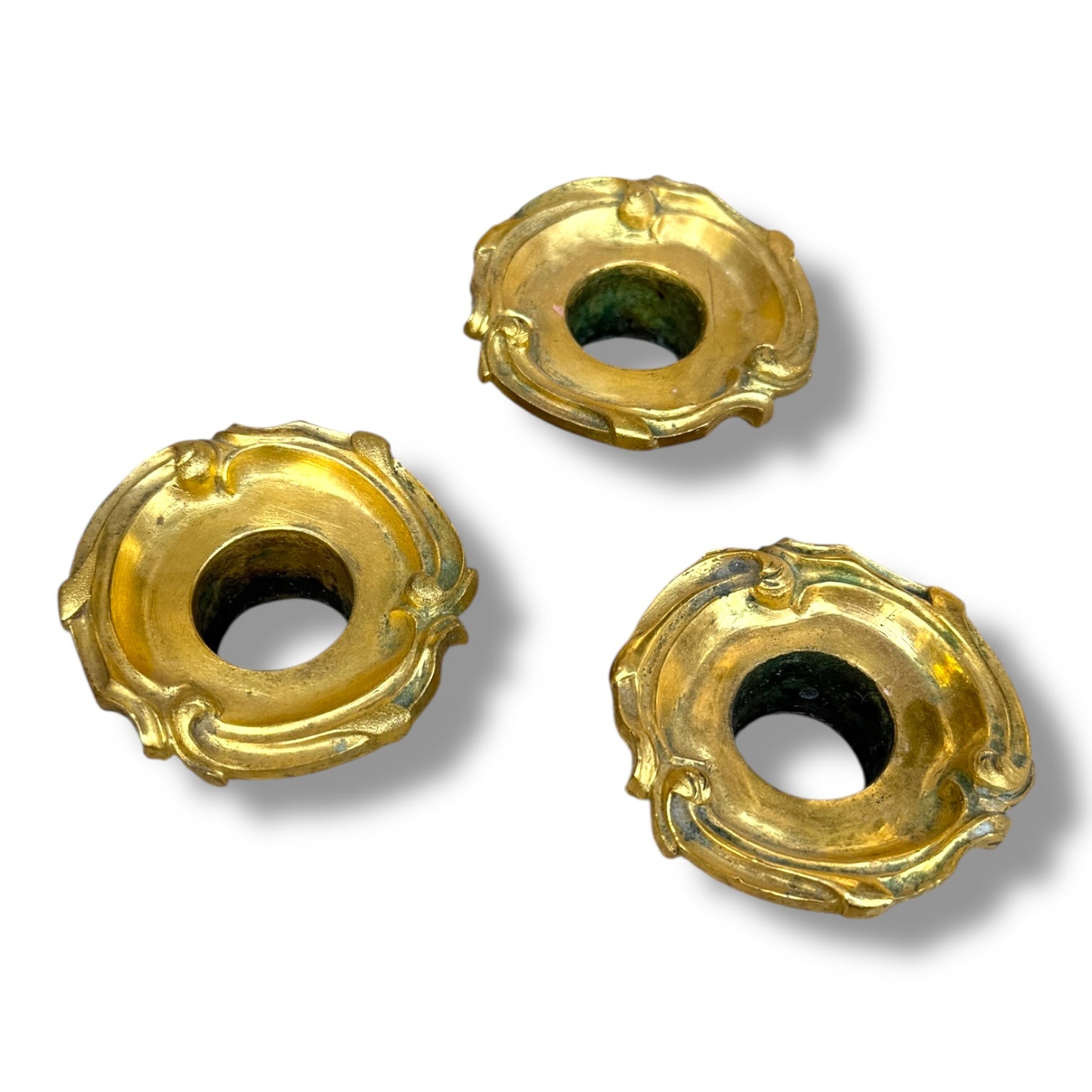 Elegant Gilt Bronze Three-Arm Candelabra – Rococo Style