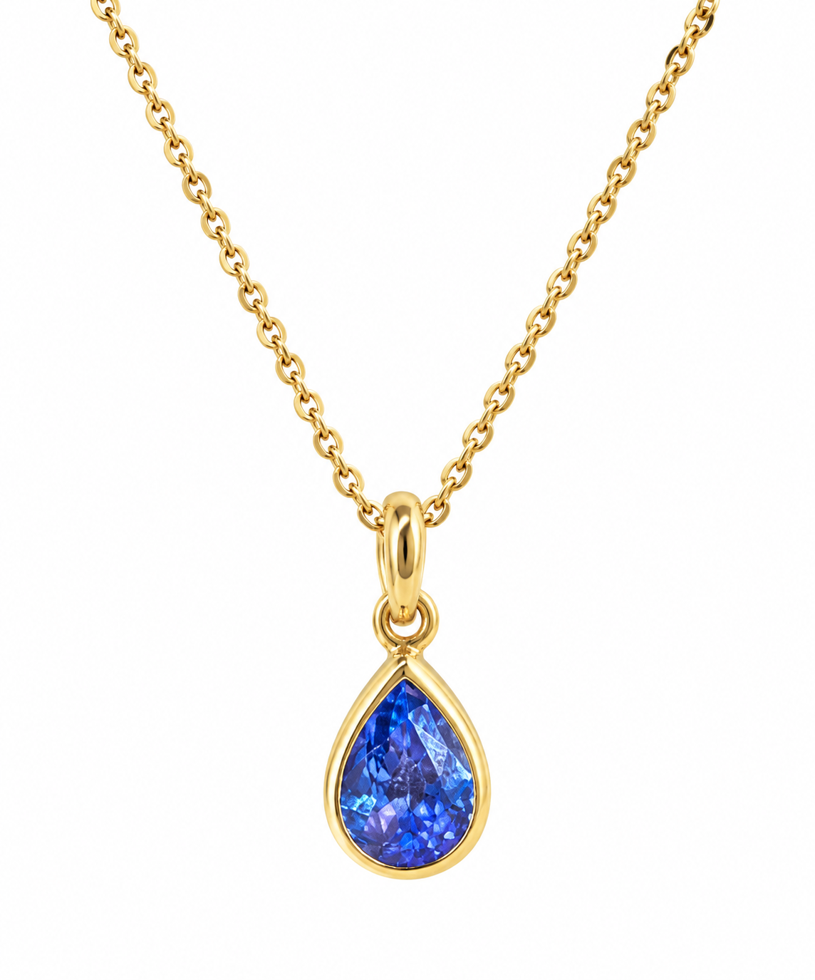 Natural Blue Sapphire &  18 Yellow Gold Pendant – 1.05 ct