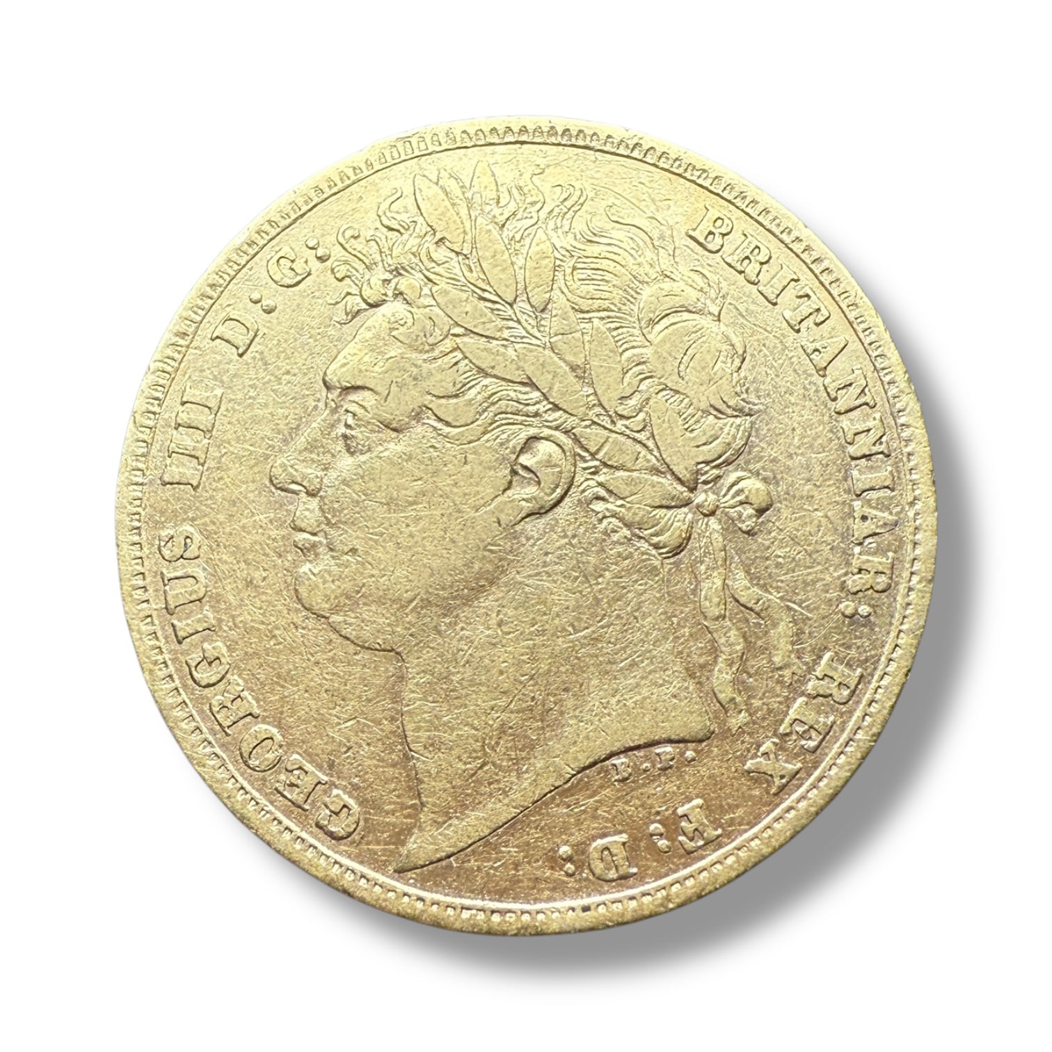 1822 Gold Sovereign – King George IV Laureate Head, St George Reverse