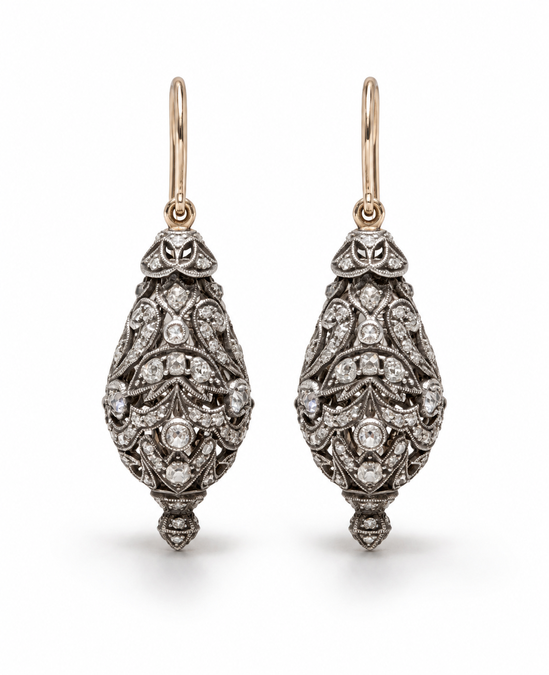 Drop diamond earring