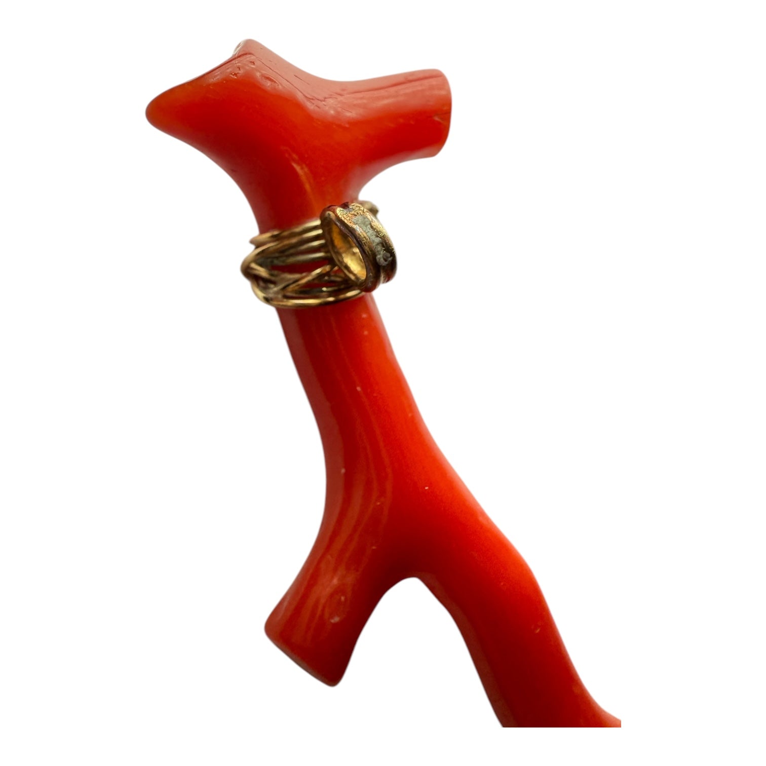 Coral 14k gold neckless for women