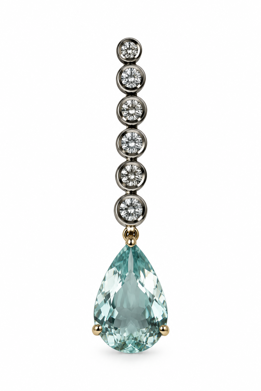 18k aquamarine gold pendant