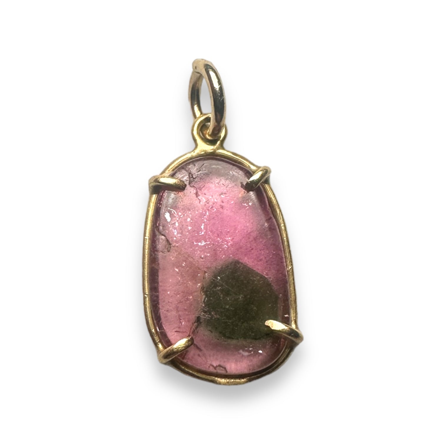 Watermelon tourmaline pendant