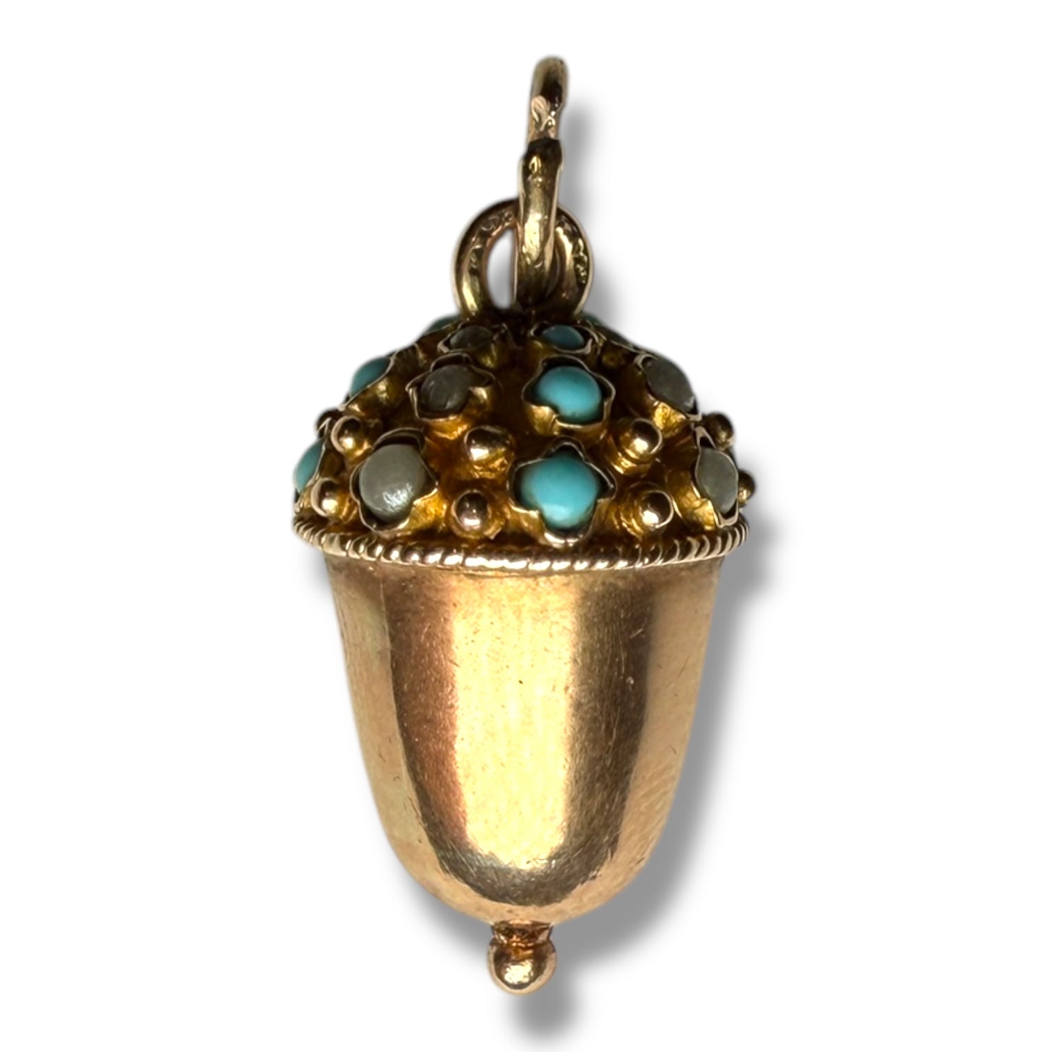 9k gold turchese pendant