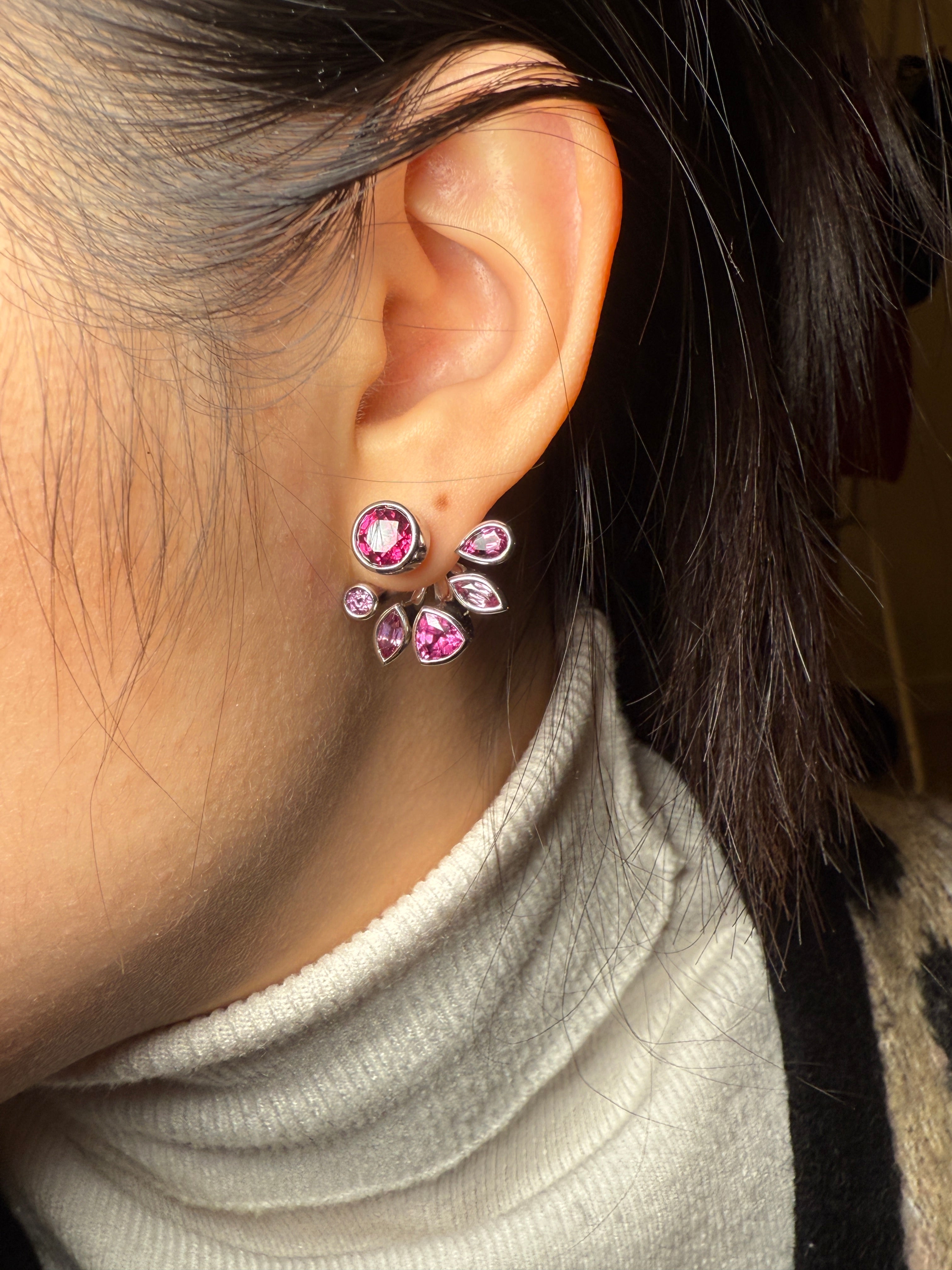 Blooming Flowers 18K GoldStud Earrings