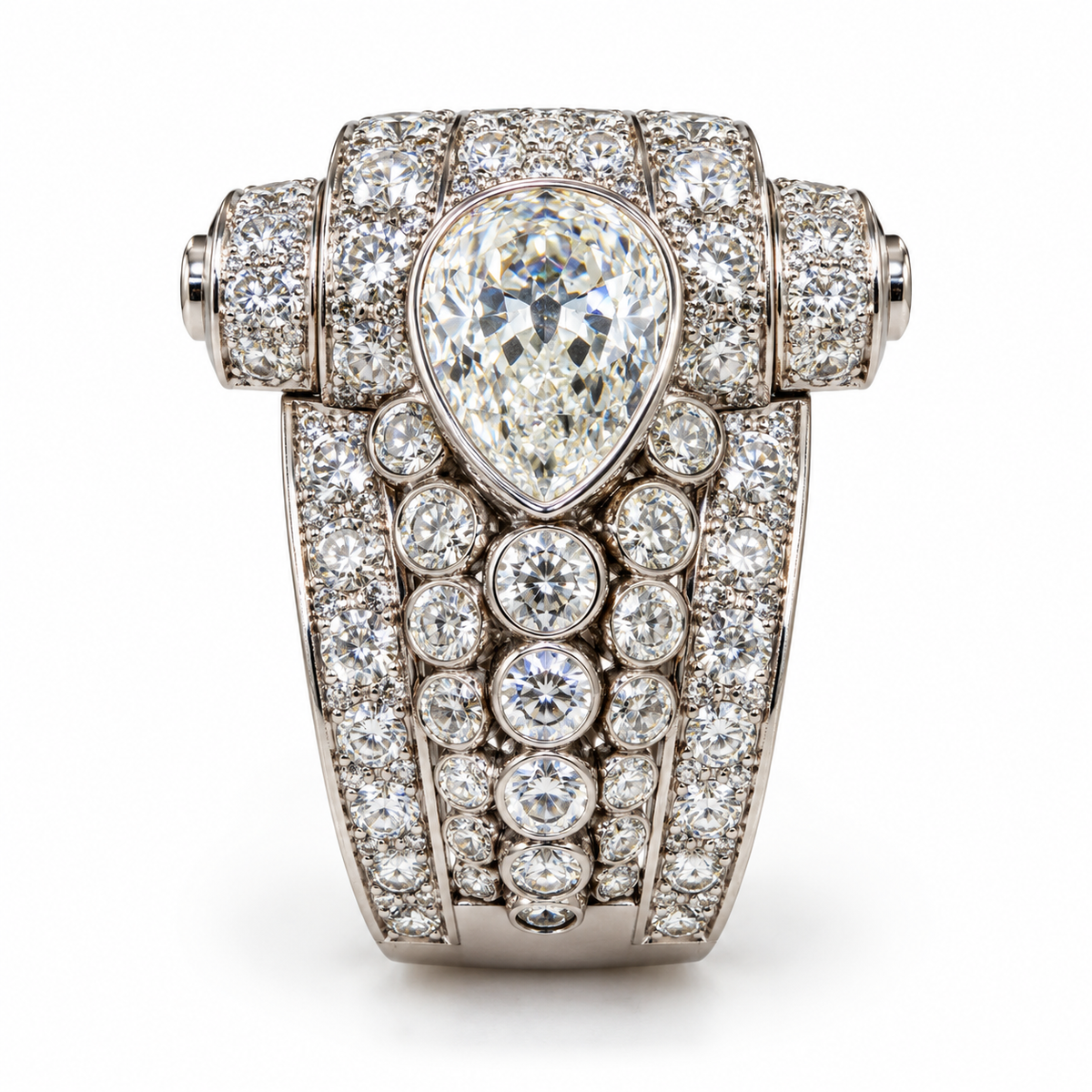 Platinum & Diamond Statement Ring