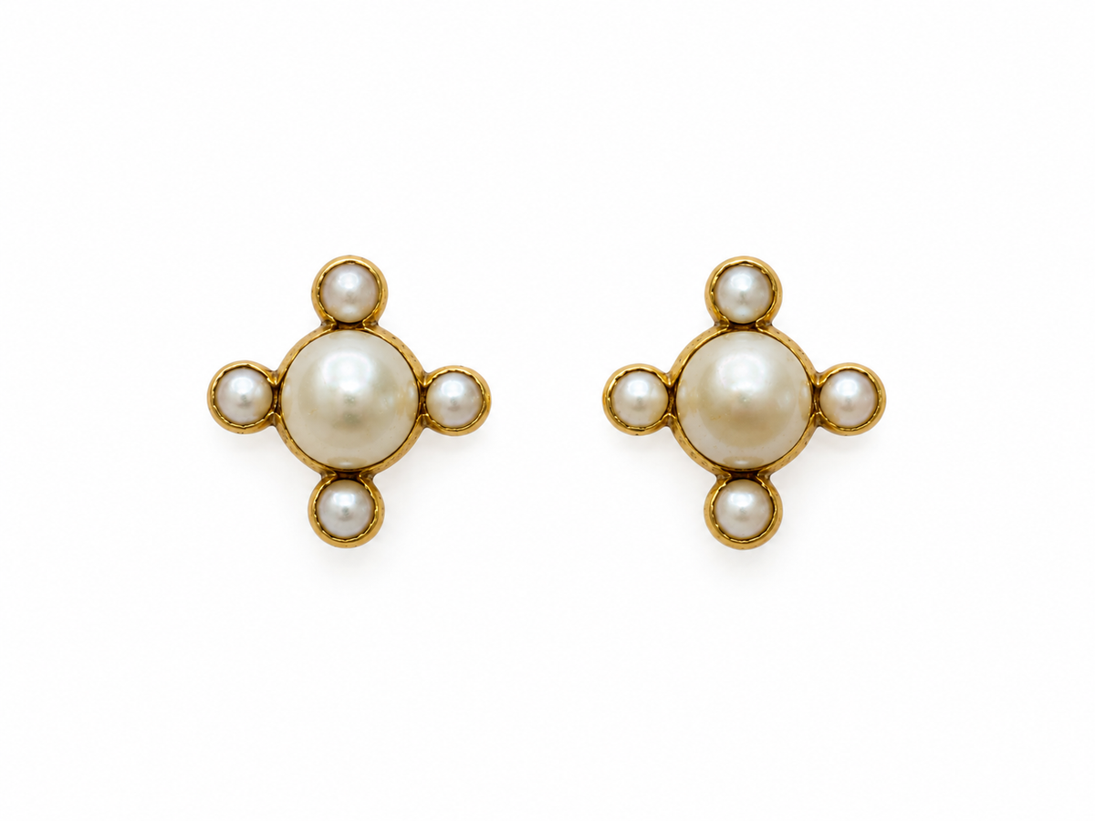 18k gold Pearl earring