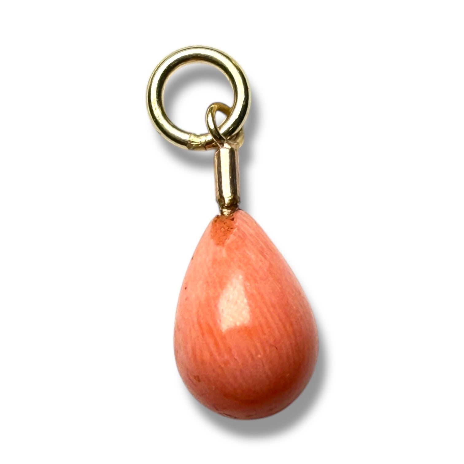 9k gold coral pendant