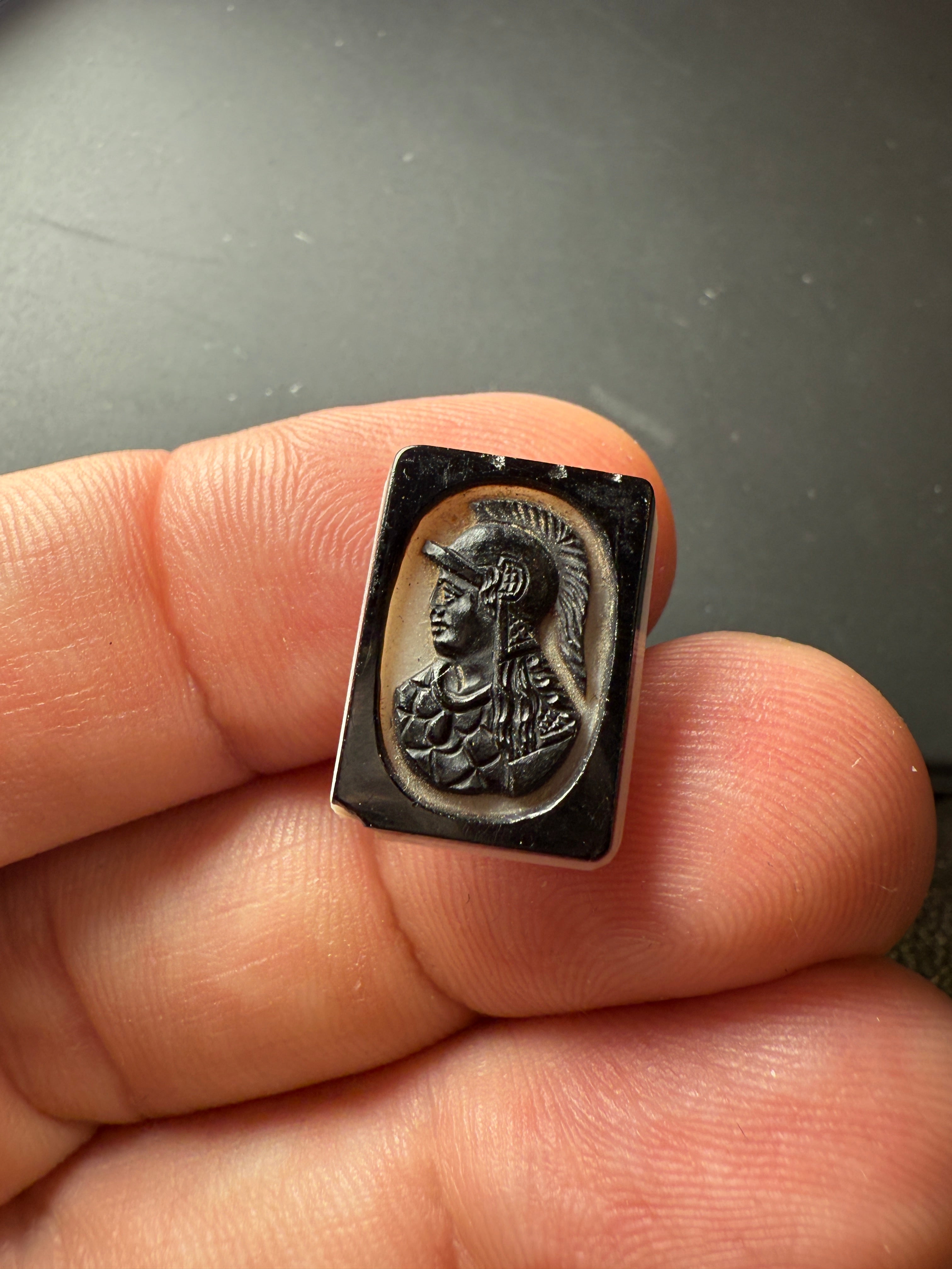 Miniature Carved Onyx Cameo