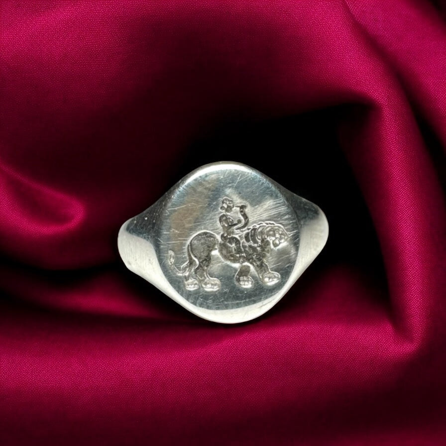 Silver signet ring