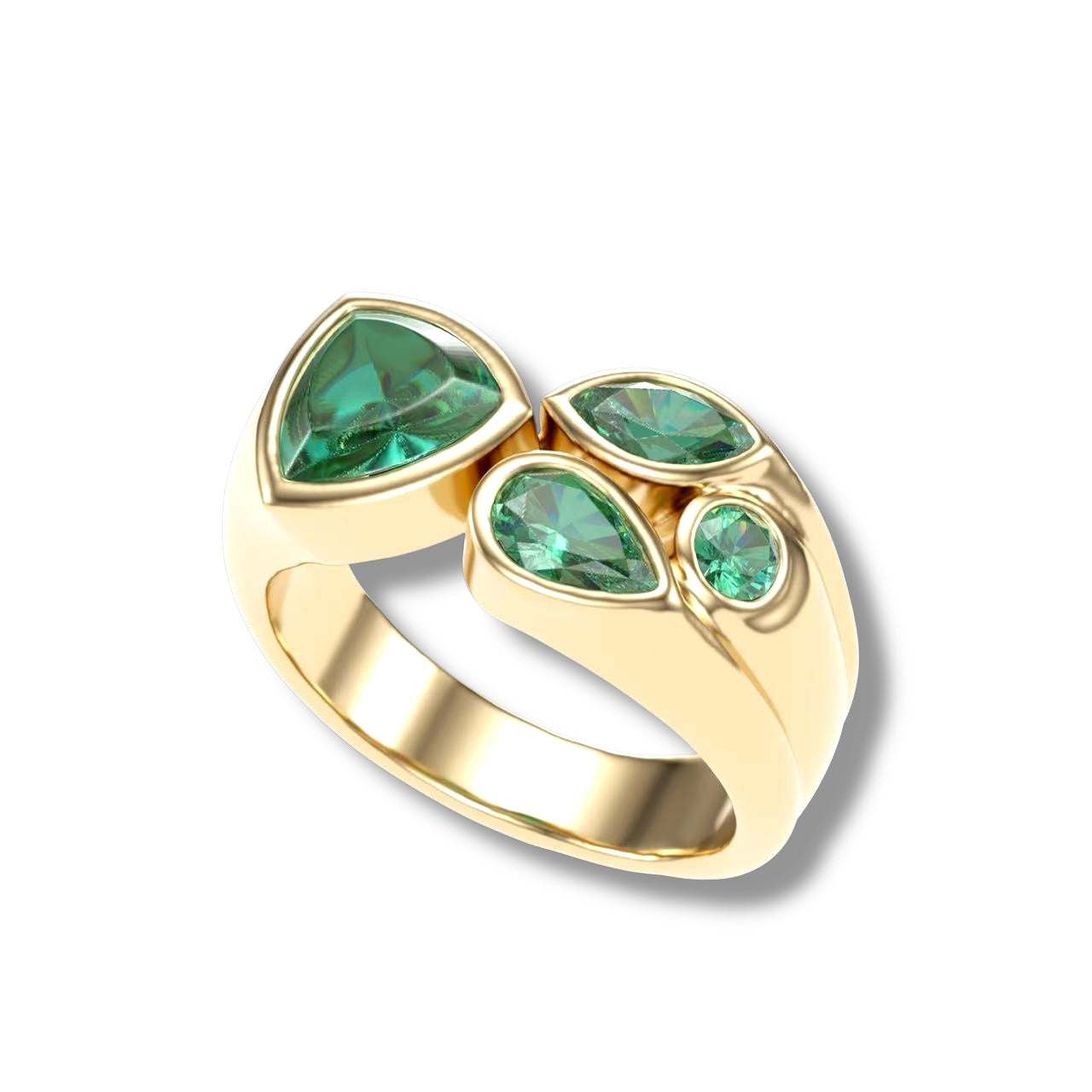 Blooming Flowers 18K Gold Ring for women