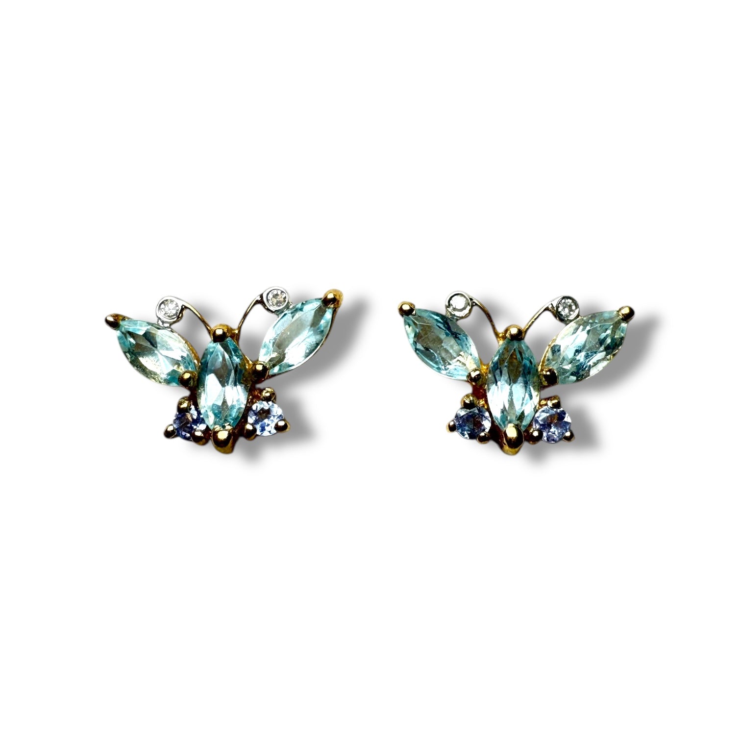 9k gold Topaz earring