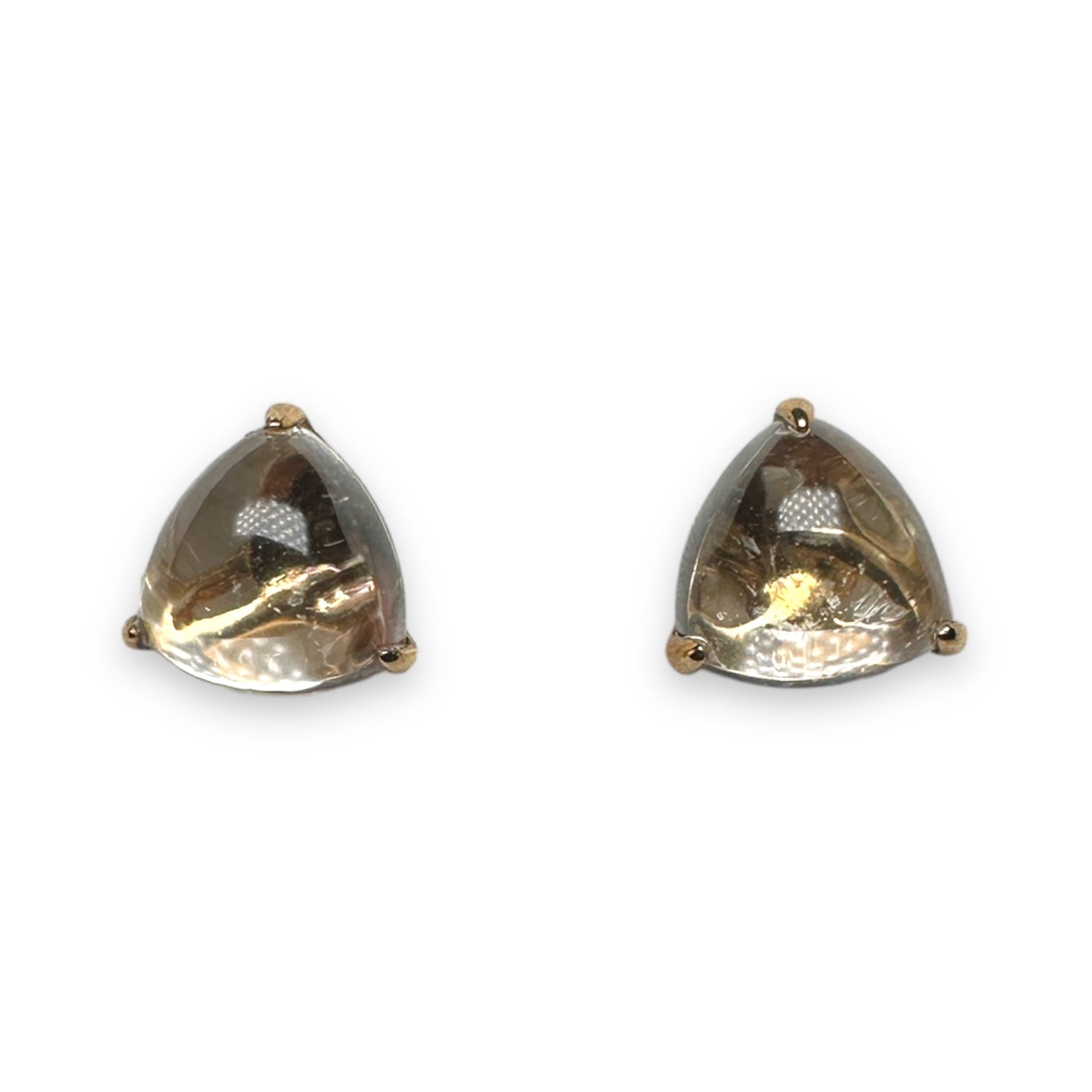 Rock cristal gold earring