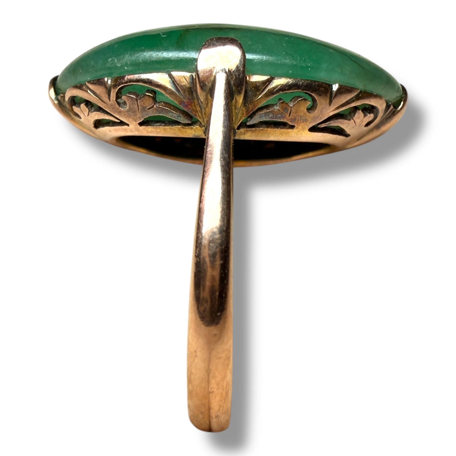 Vintage 9ct Gold Jade Ring