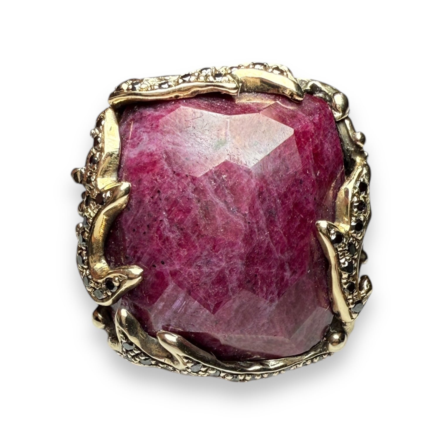 RUBY AND BLACK DIAMONDRING by Maurizio Pintaldi