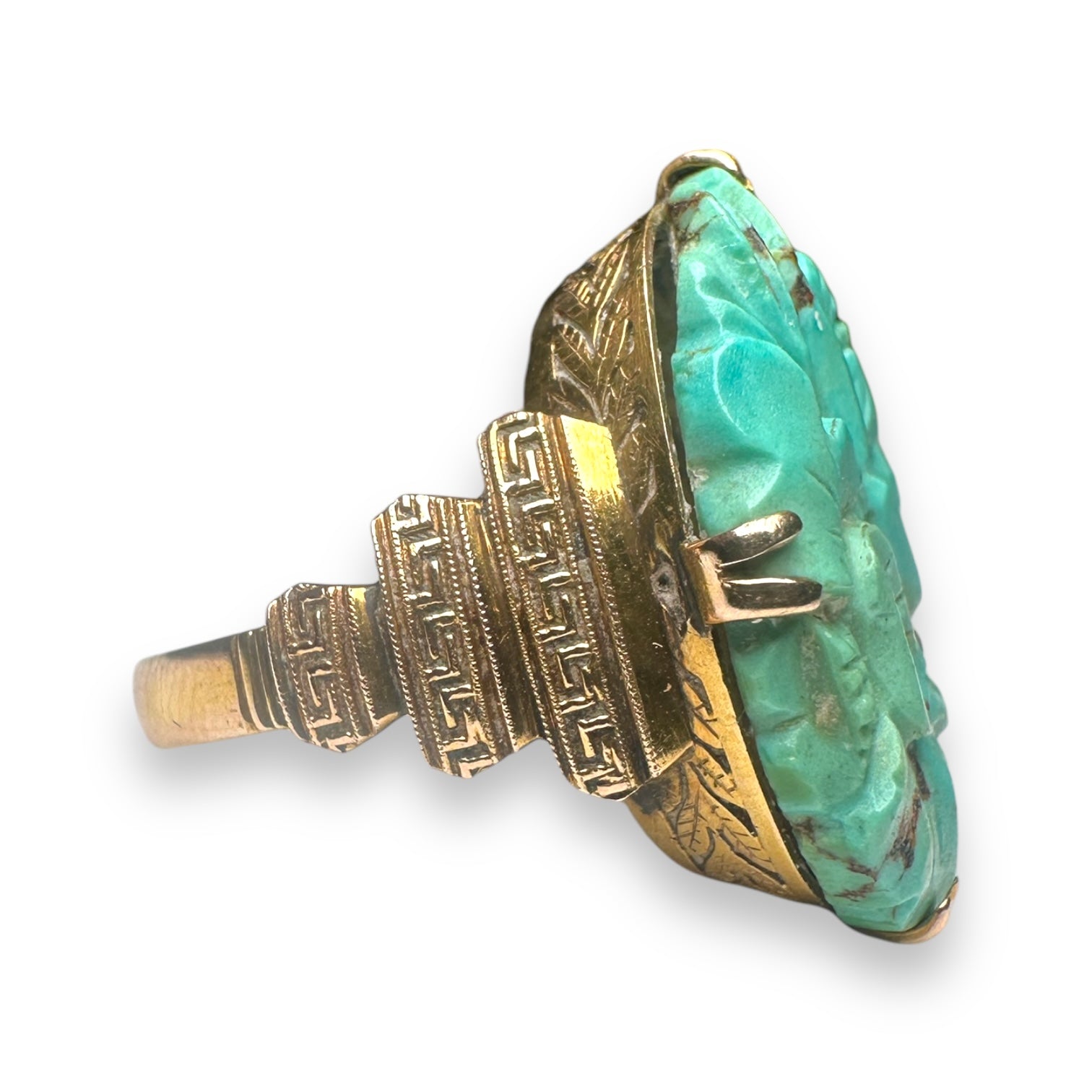 Turquoise gold ring