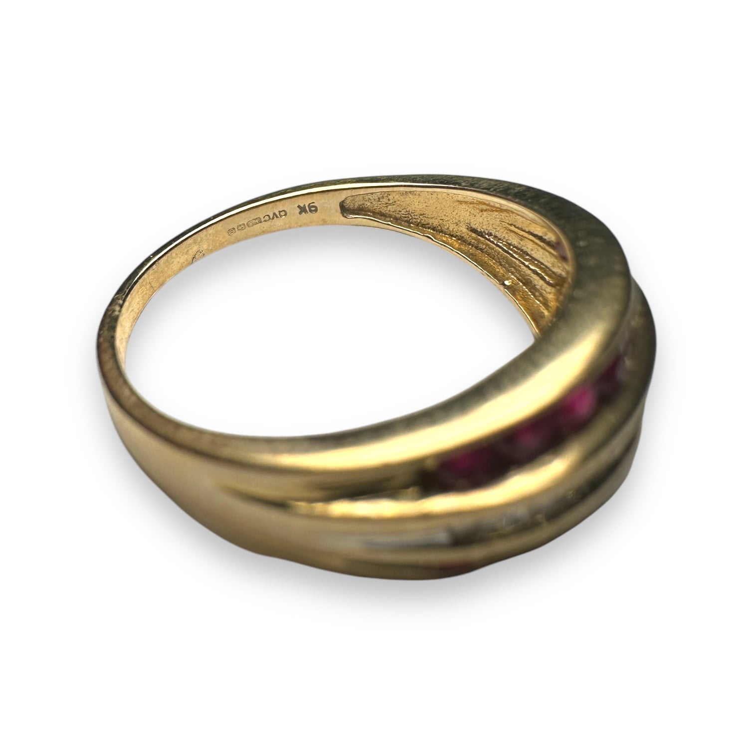 Ruby and diamond engagement ring