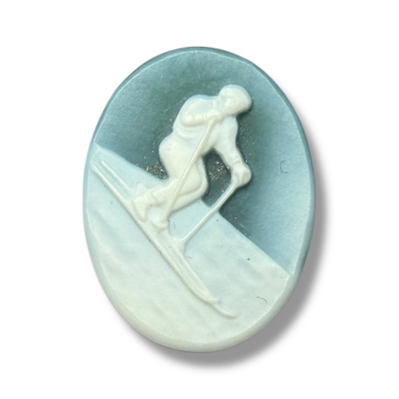 Glass Cameo with Alpine Skier
