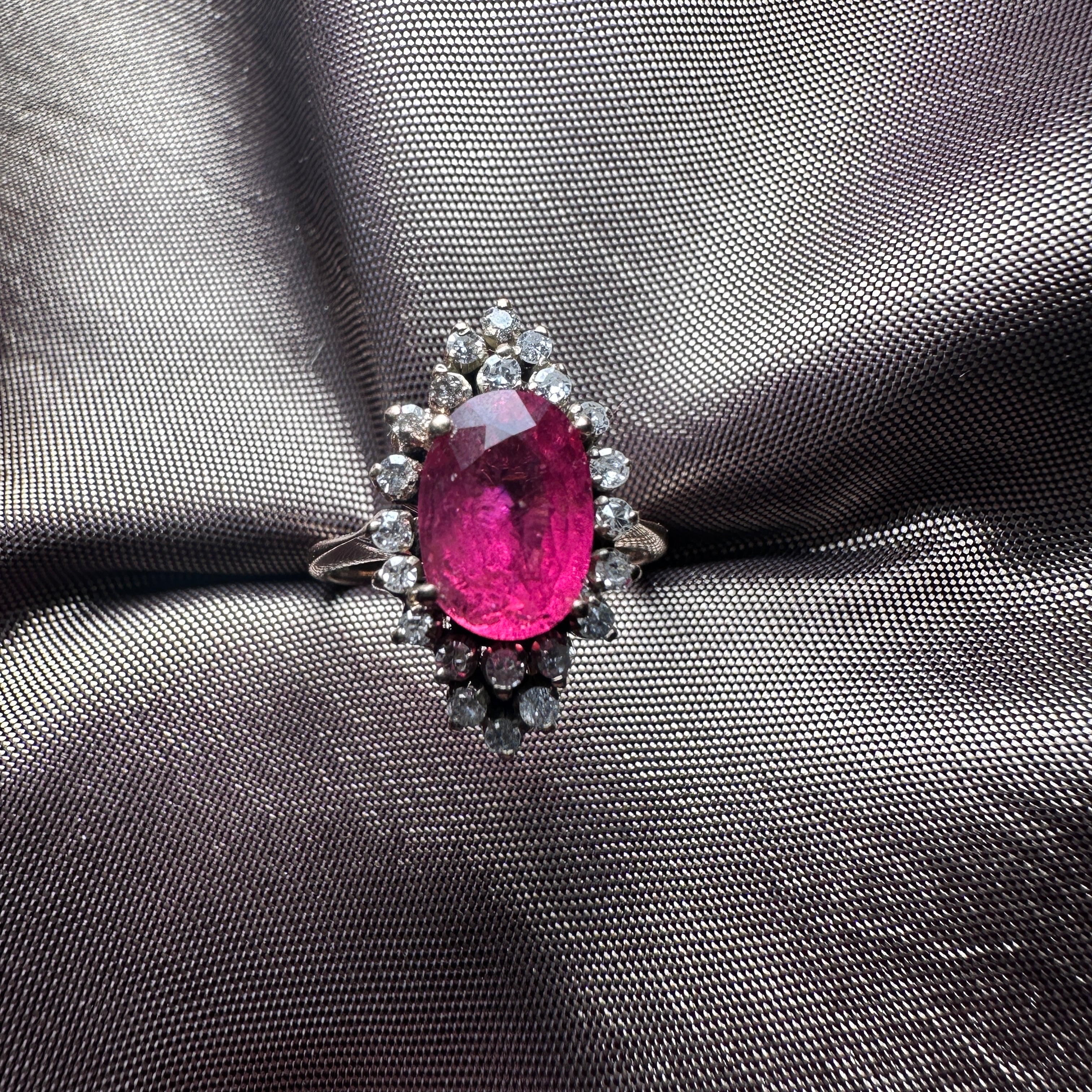 Tourmaline and Diamond Ring