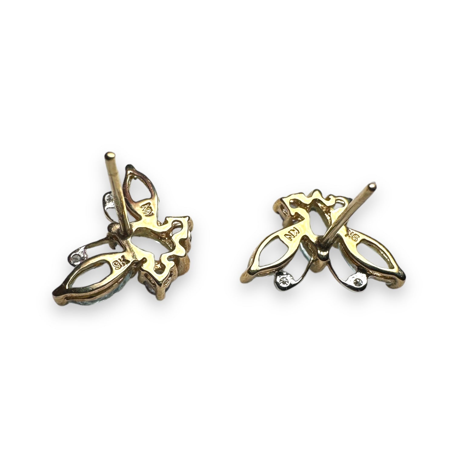 9k gold Topaz earring