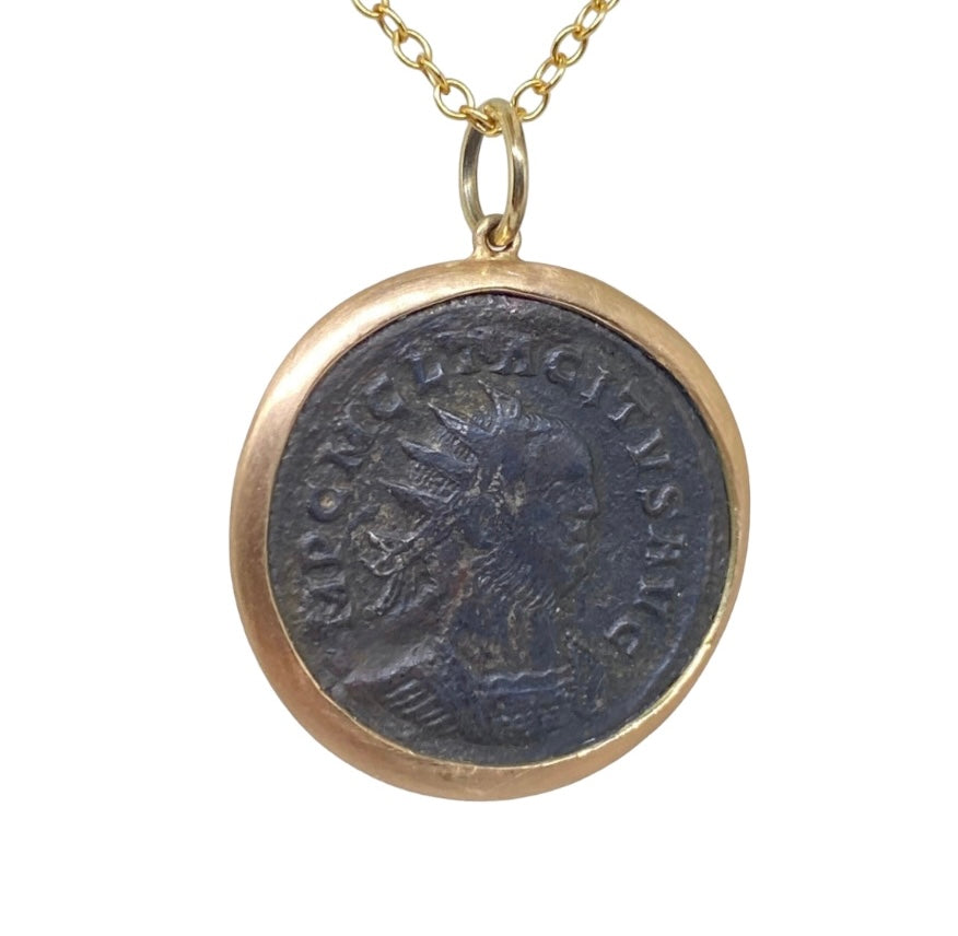 Roman coin antique (275-276 Rome   imperatore Tacitus)
