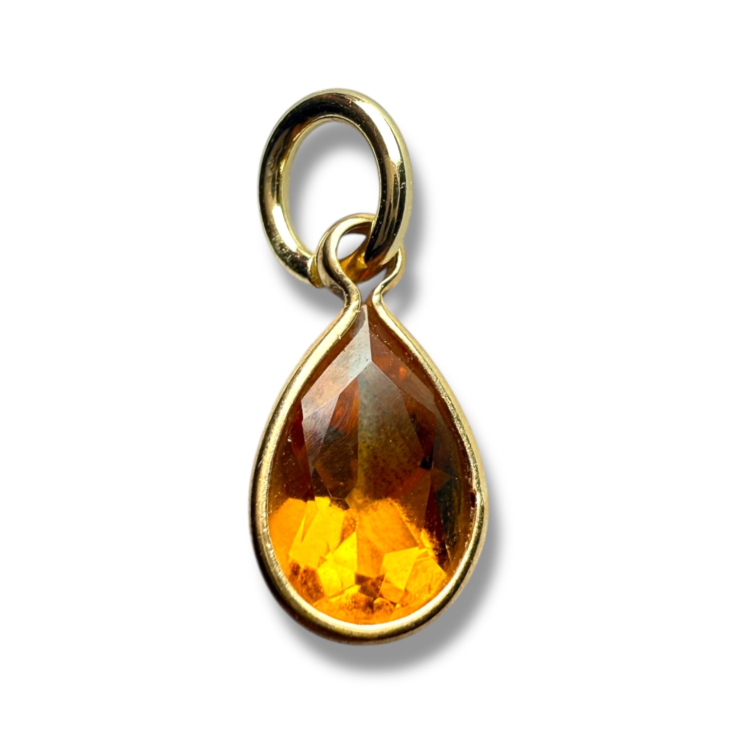 9k gold cetrine pendant