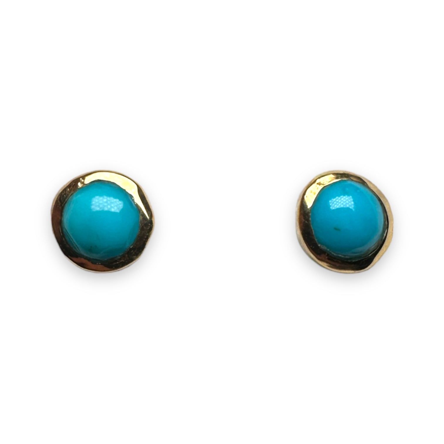 Turquoise gold earring