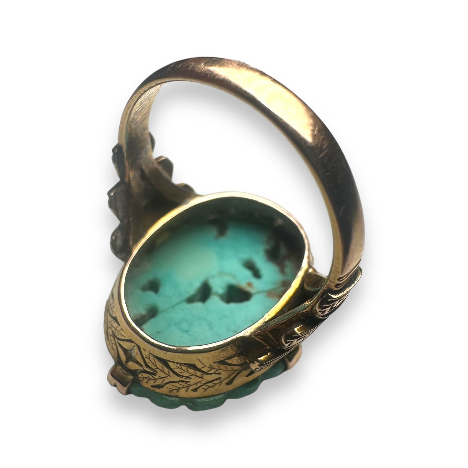 Turquoise gold ring
